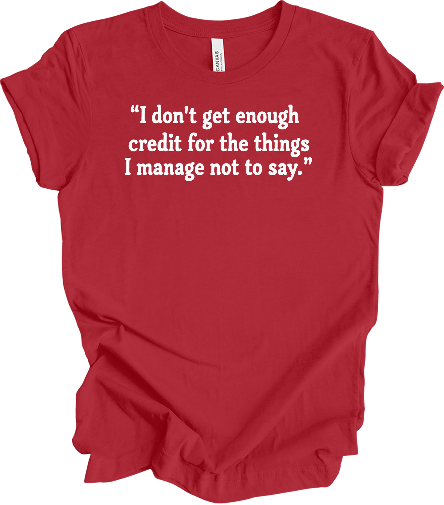 Credit Manager Humor T-Shirt in Canvas Red