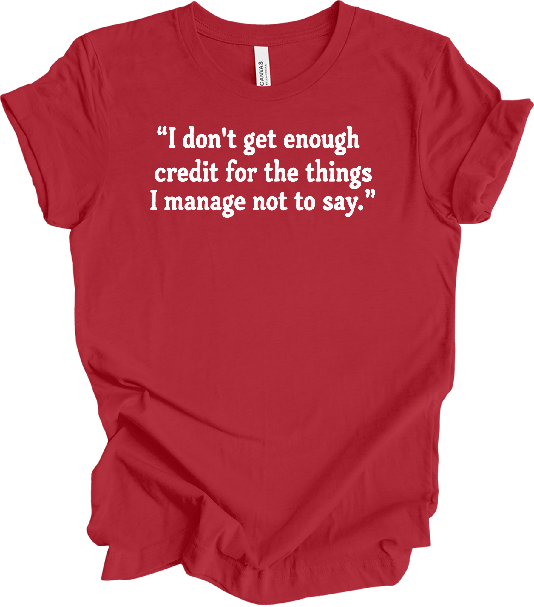 Credit Manager Humor T-Shirt in Canvas Red