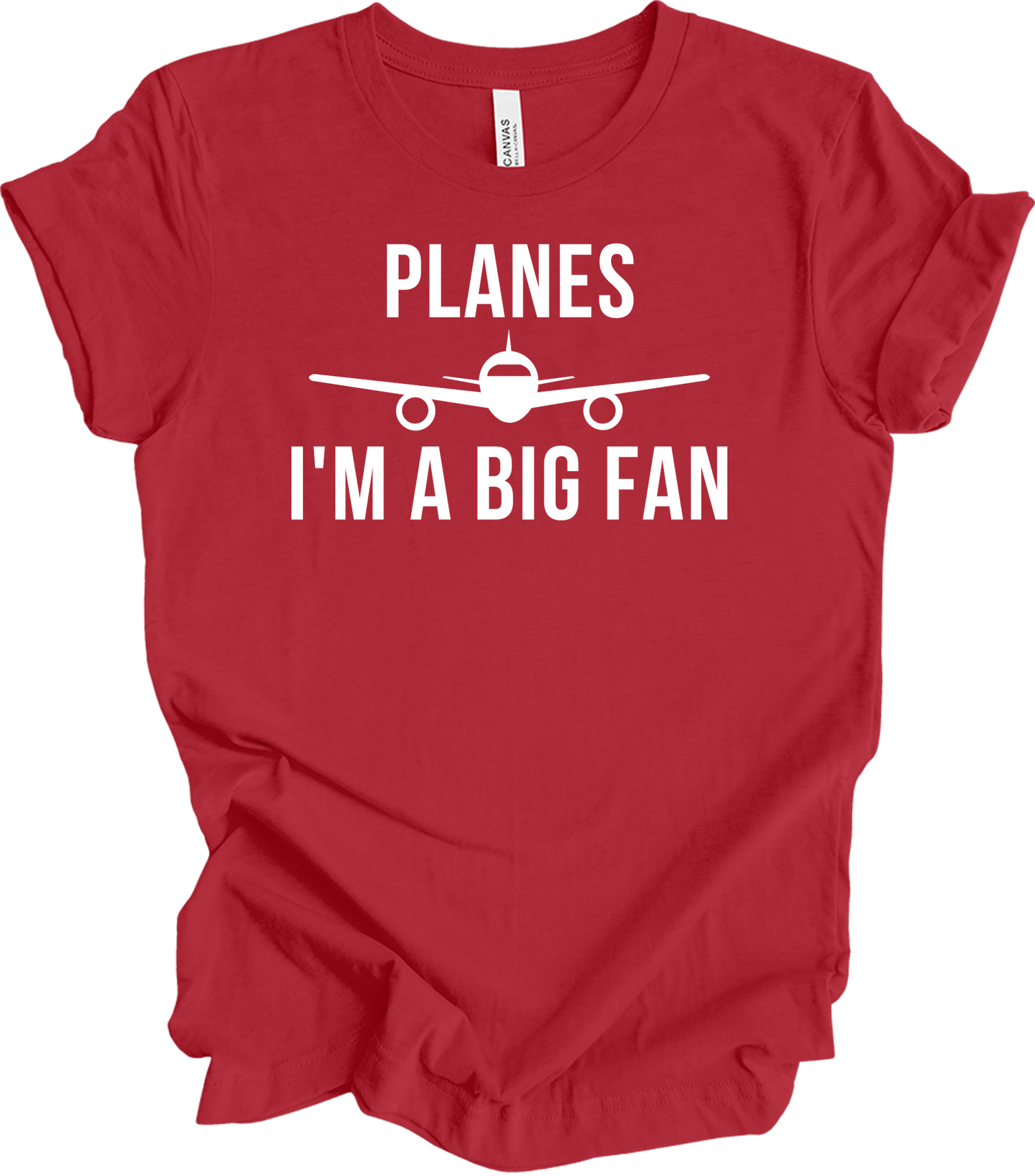 Planes I'm A Big Fan T-Shirt in Canvas Red