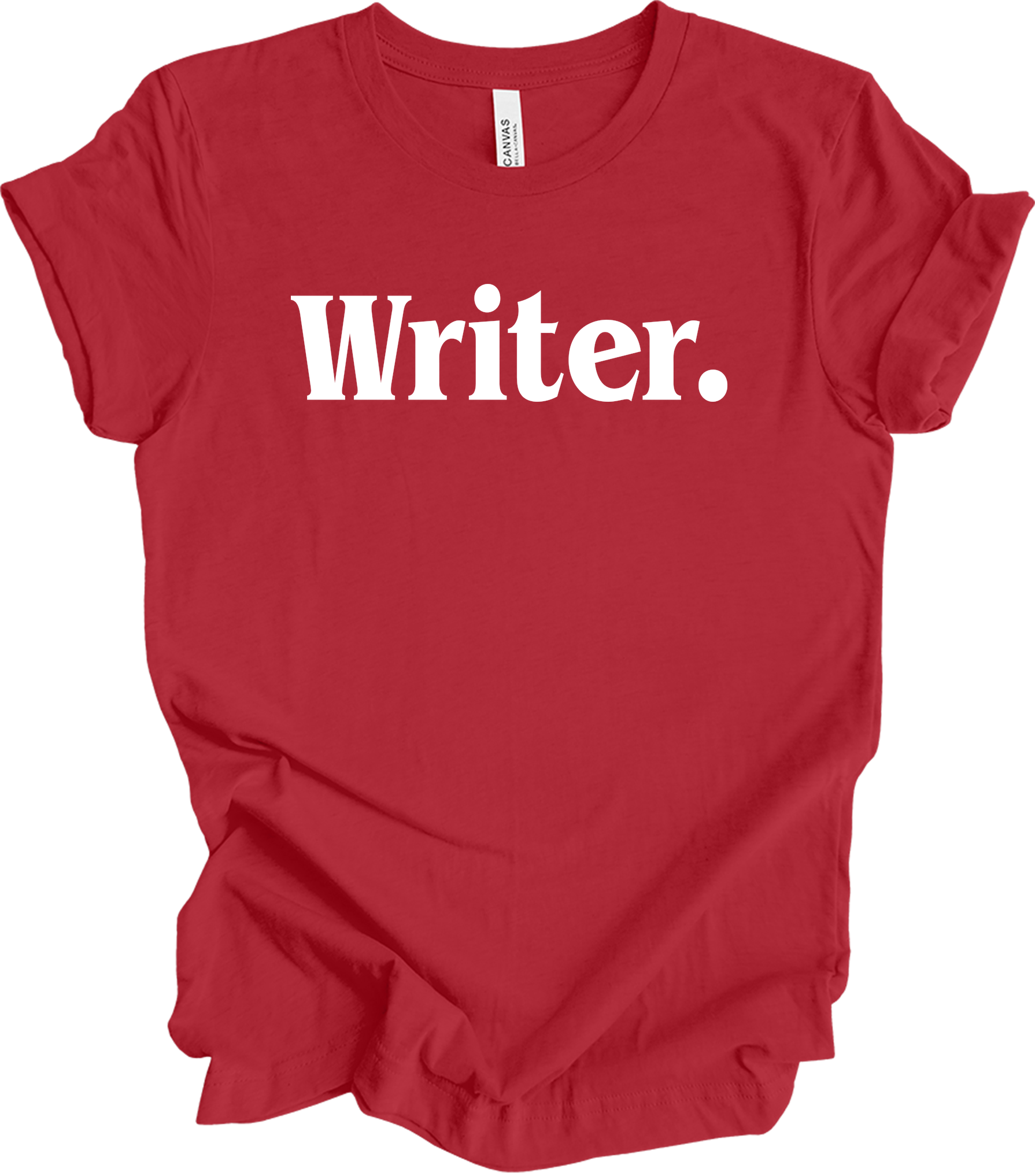 Writer Funny Writing Book Author Novelist Gift T-Shirt in Canvas Red