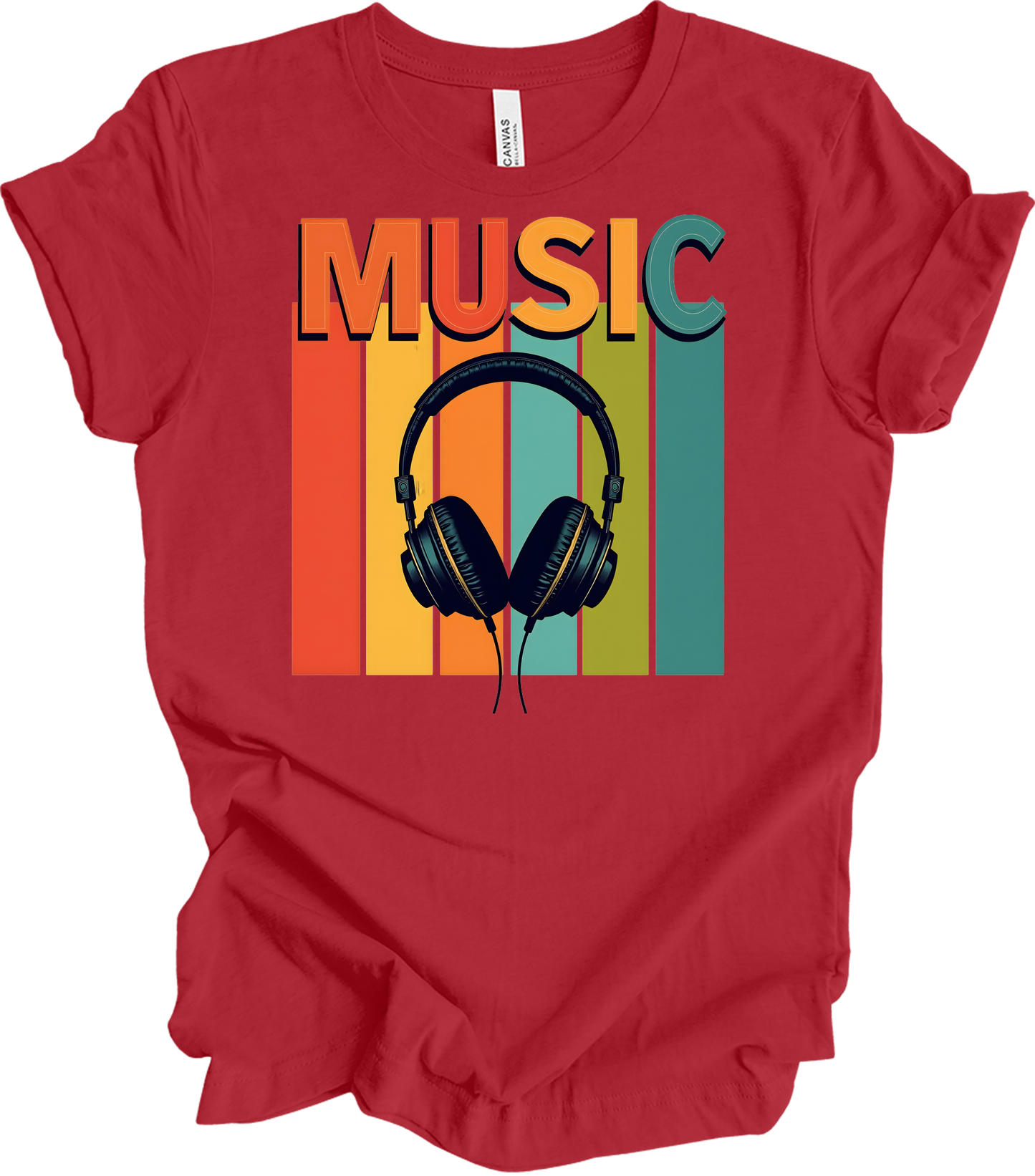 Electronic Music Lover T-Shirt in Canvas Red