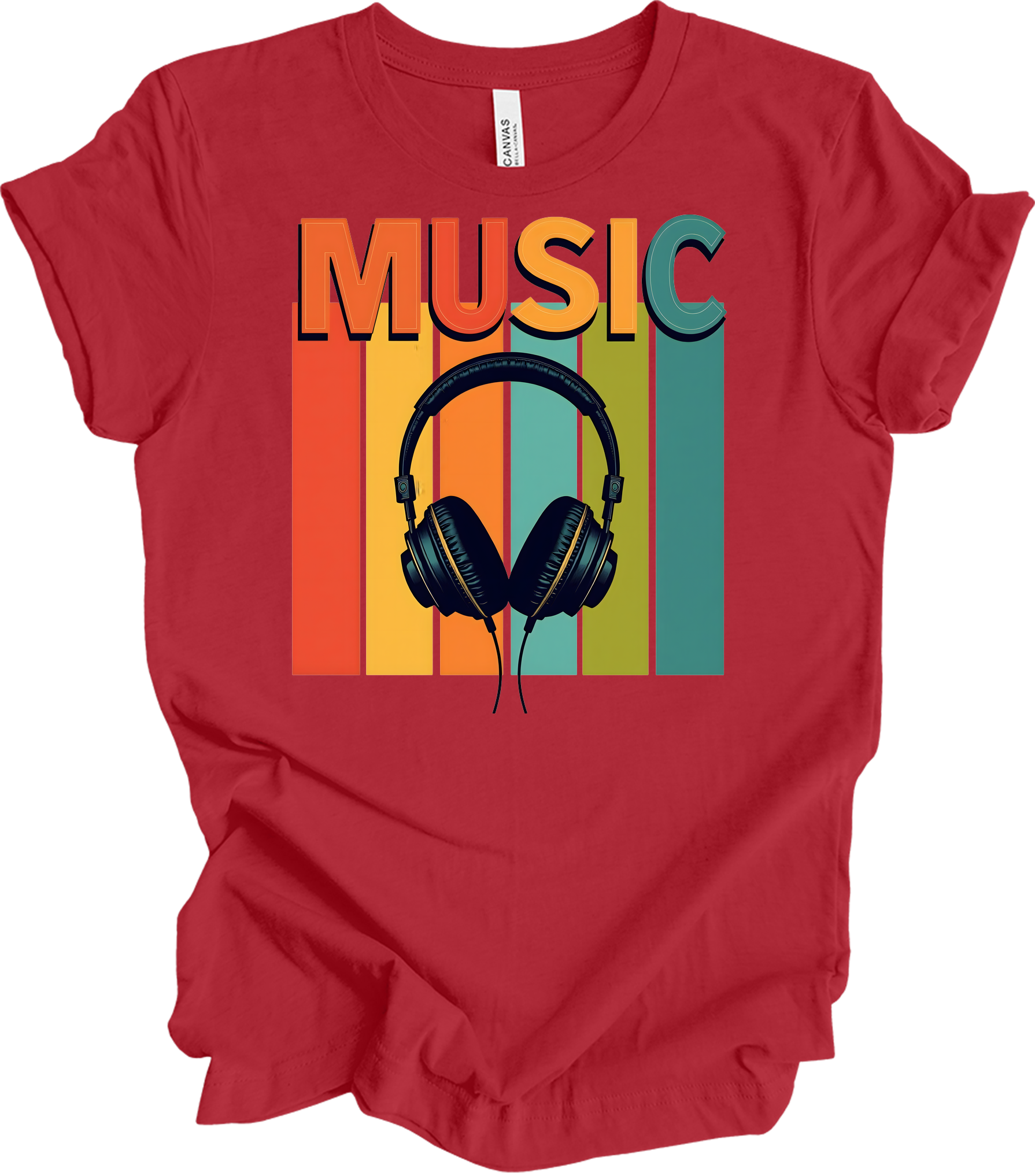 Electronic Music Lover T-Shirt in Canvas Red