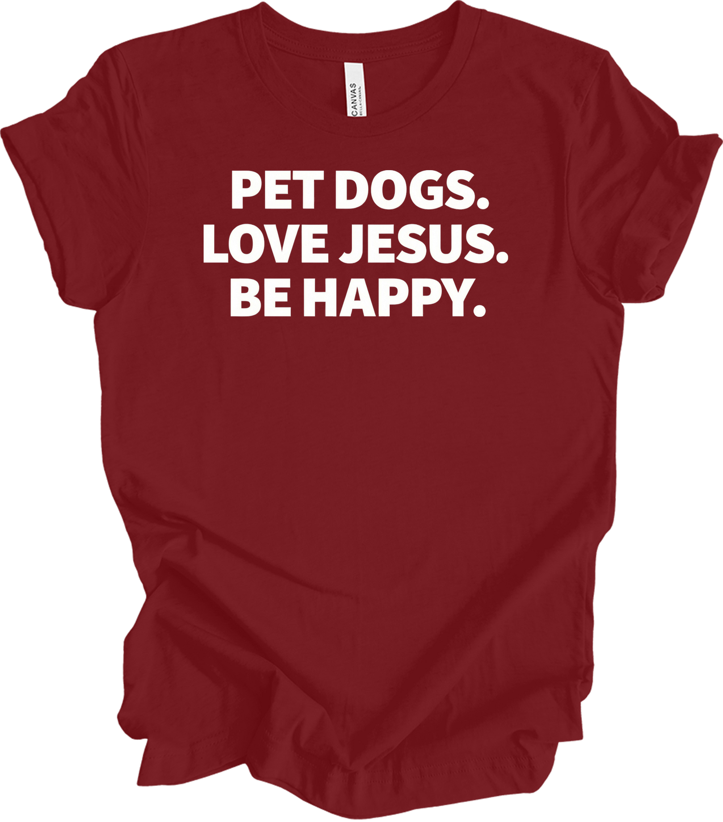 Pet Dogs Love Jesus T-Shirt in Cardinal