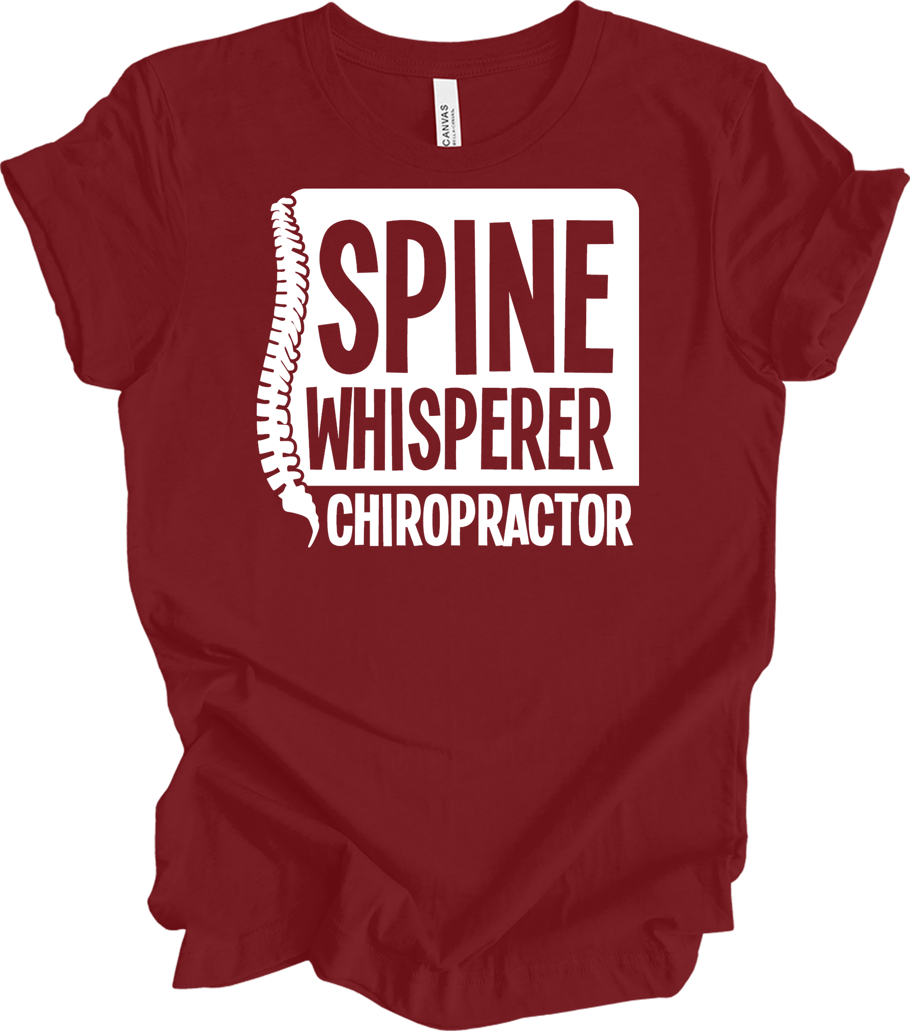 Spine Whisperer Chiropractor T-Shirt in Cardinal