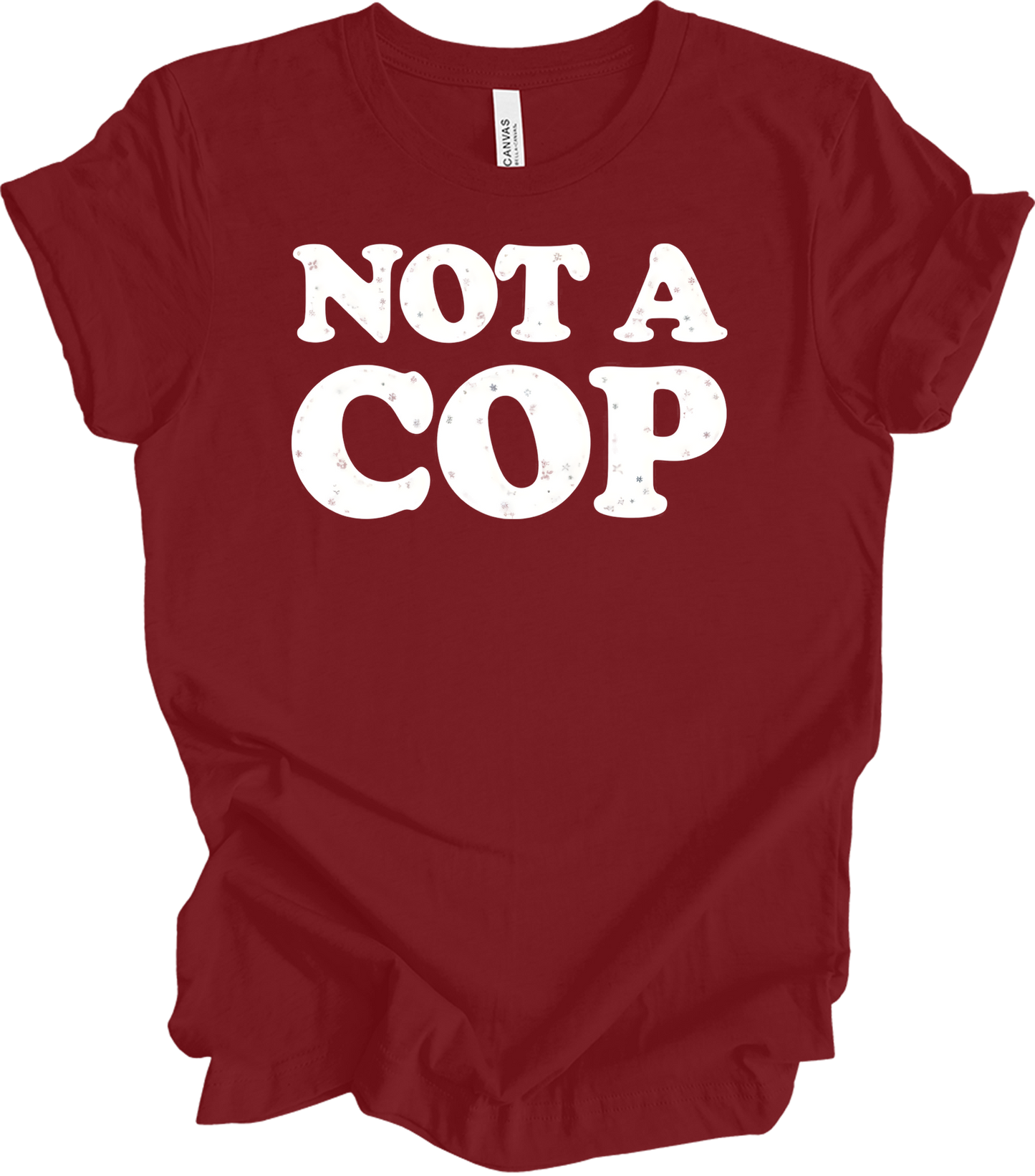 Funny 'Not A Cop' - Upstate NY Noco T-Shirt in Cardinal