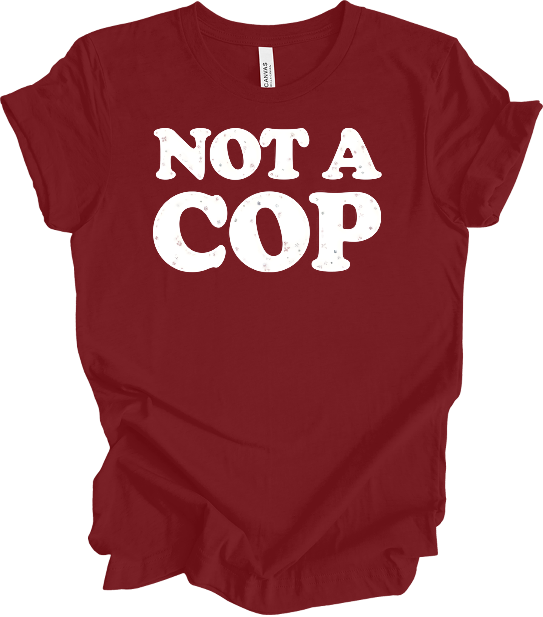Funny 'Not A Cop' - Upstate NY Noco T-Shirt in Cardinal