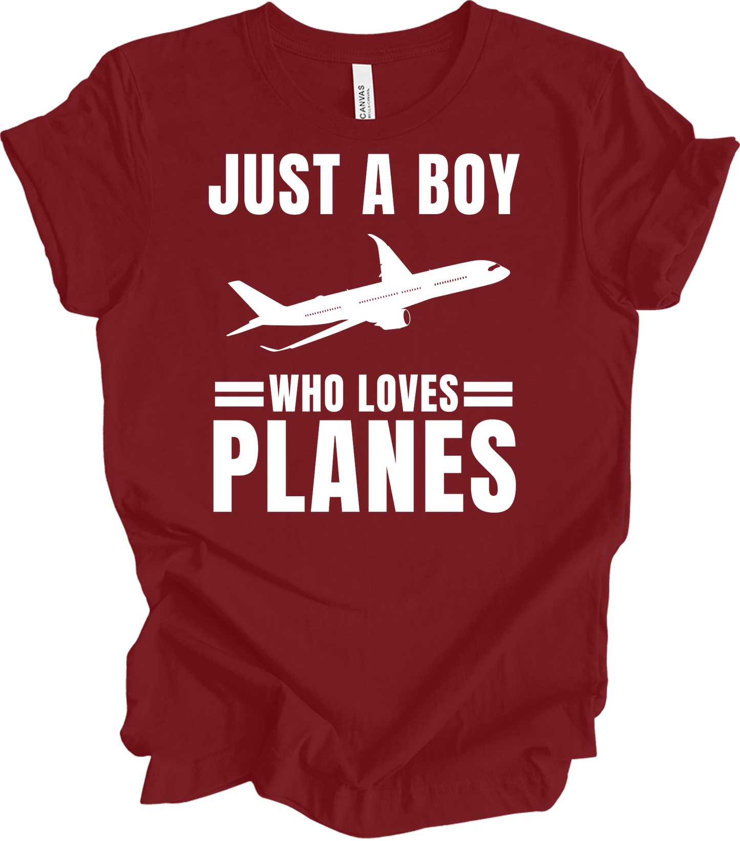 Airplane Pilot - Loves Planes T-Shirt in Cardinal
