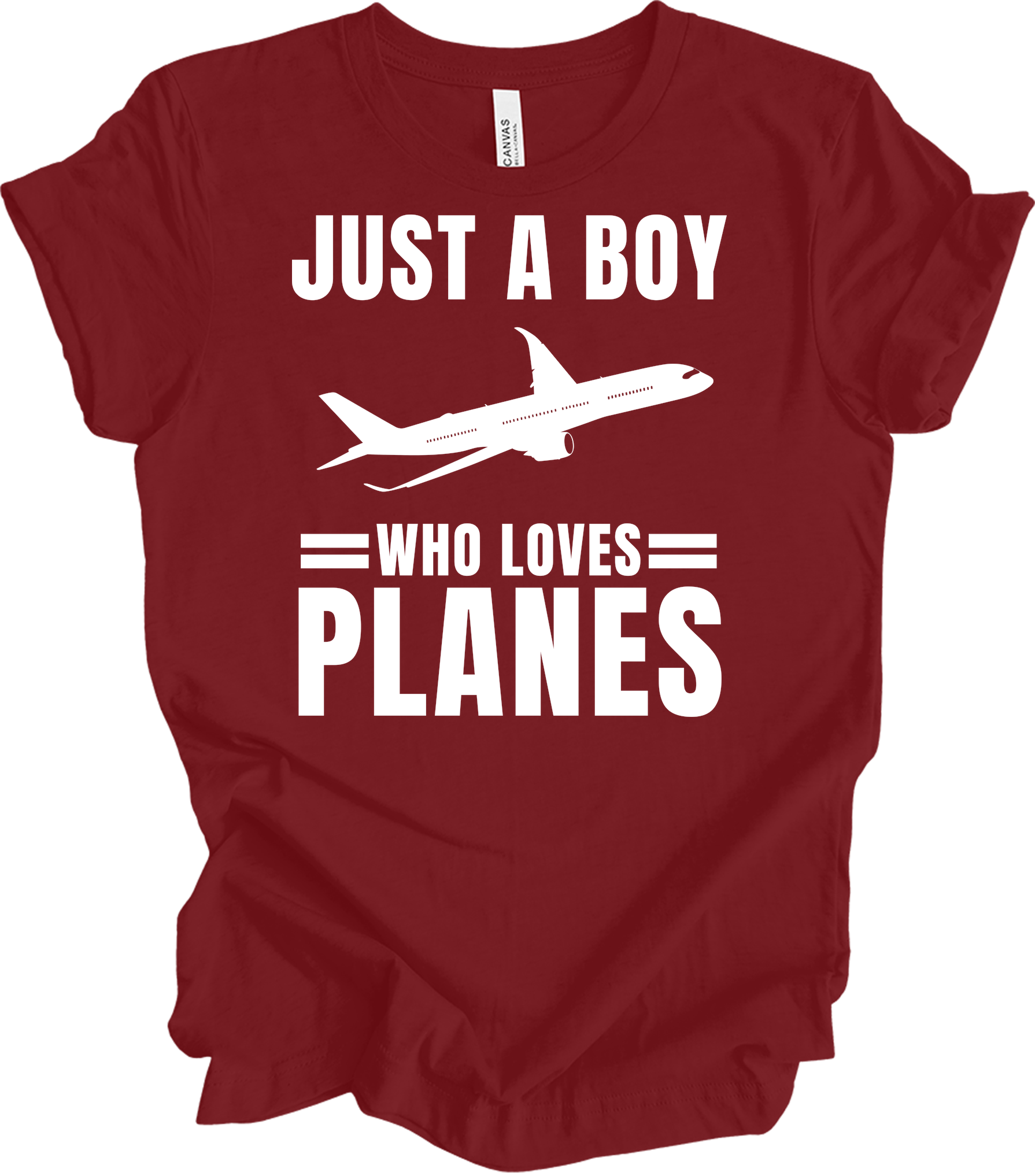 Airplane Pilot - Loves Planes T-Shirt in Cardinal