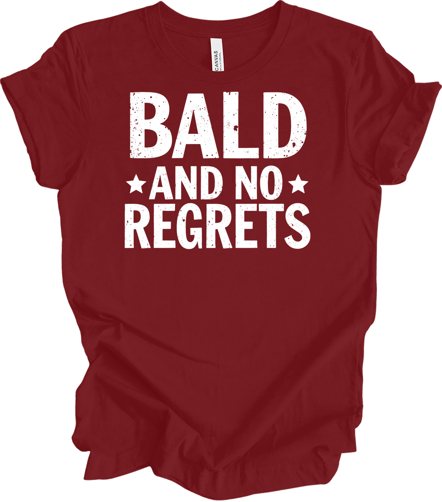 Bald and No Regrets T-Shirt in Cardinal