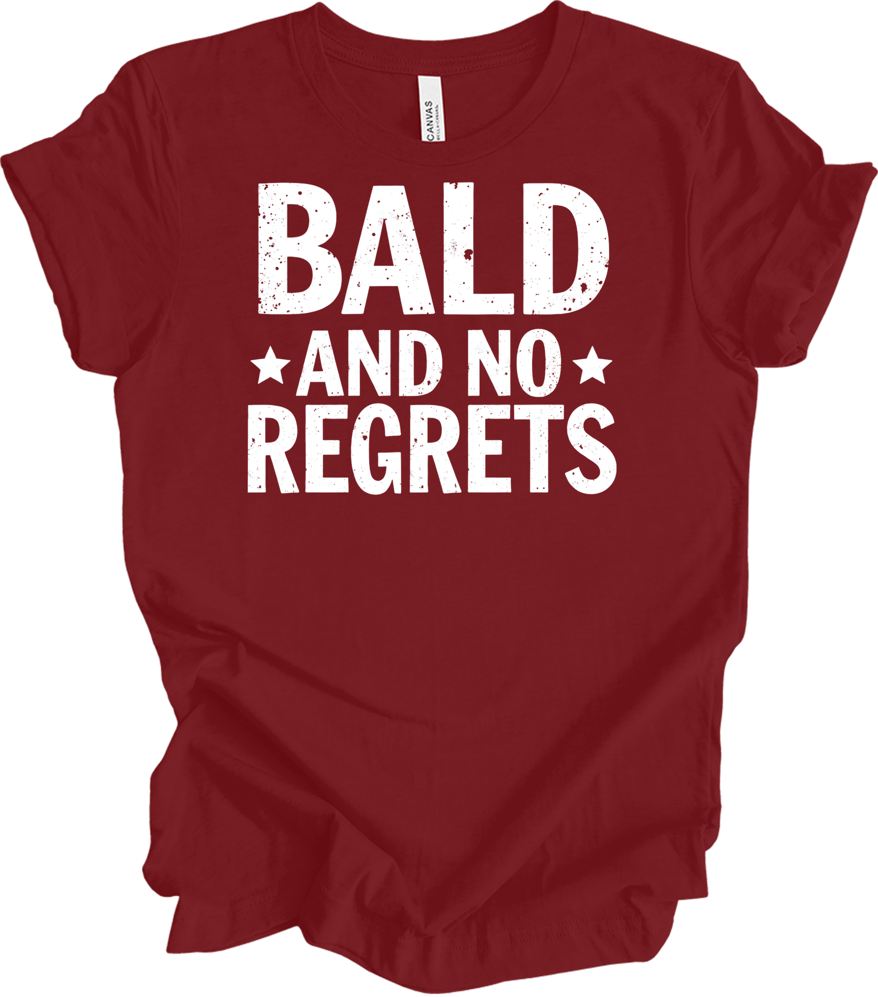 Bald and No Regrets T-Shirt in Cardinal