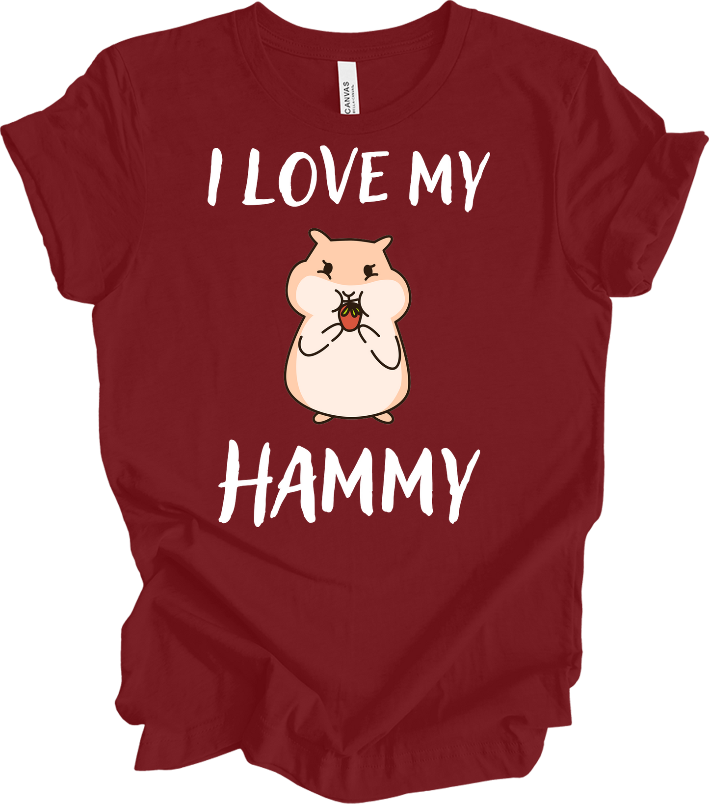 I Love My Hammy Hamster T-Shirt in Cardinal