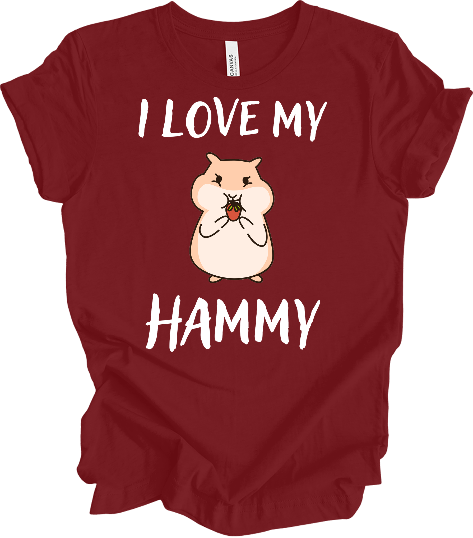 I Love My Hammy Hamster T-Shirt in Cardinal
