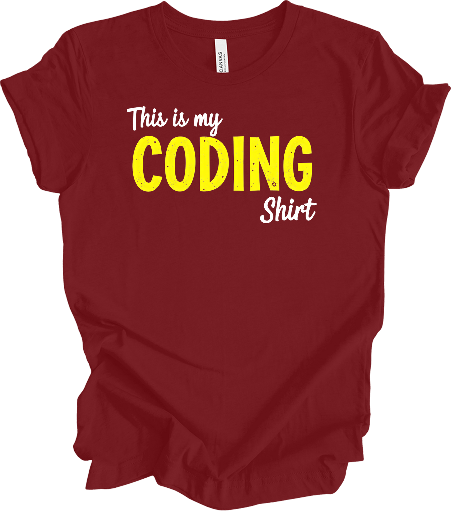 This is My Coding - Funny Coder T-Shirt in Cardinal