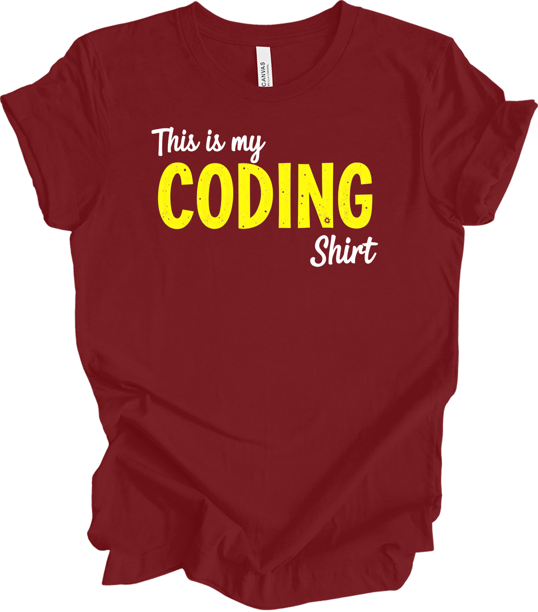 This is My Coding - Funny Coder T-Shirt in Cardinal