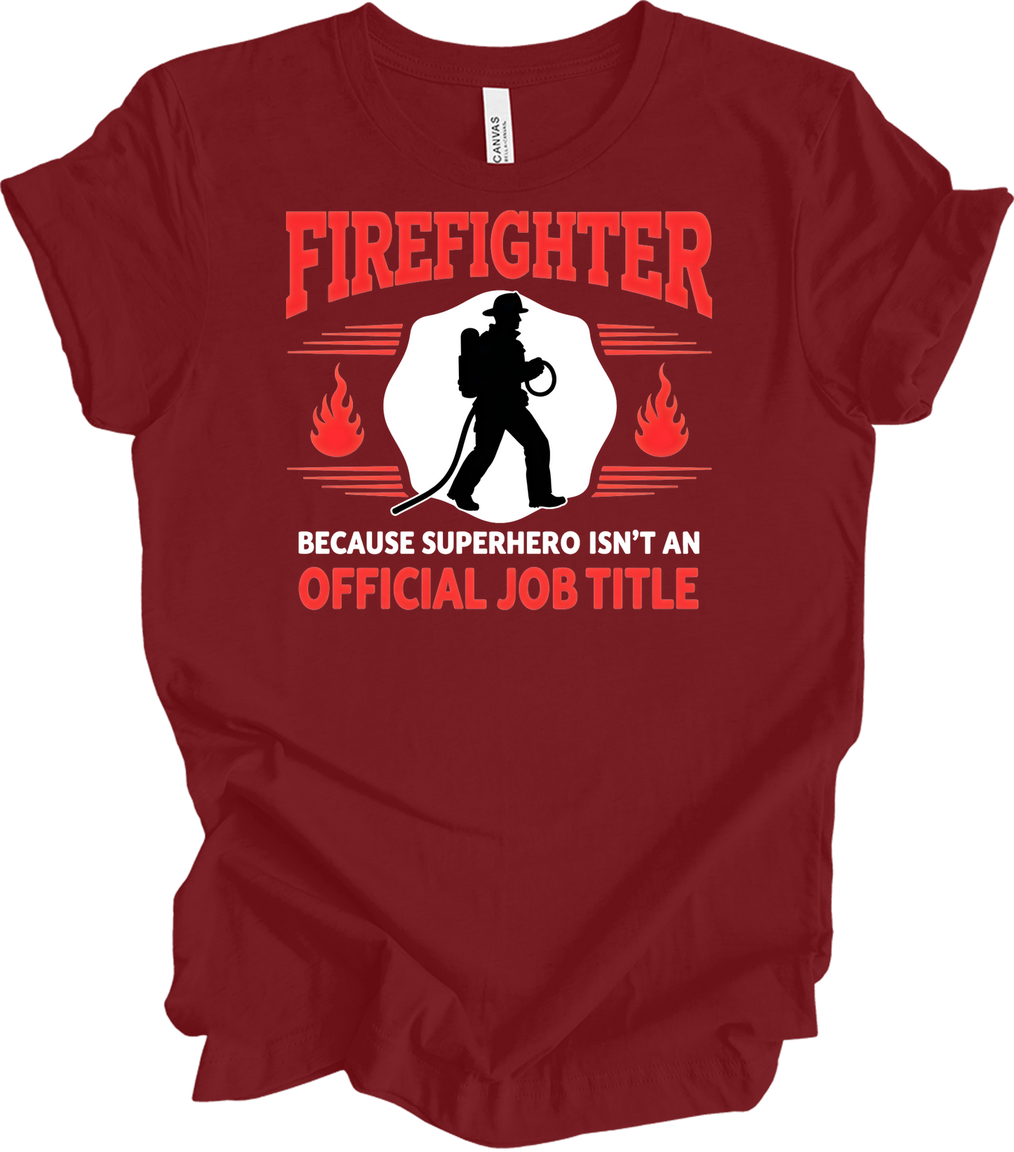 Firefighter Superhero T-Shirt in Cardinal
