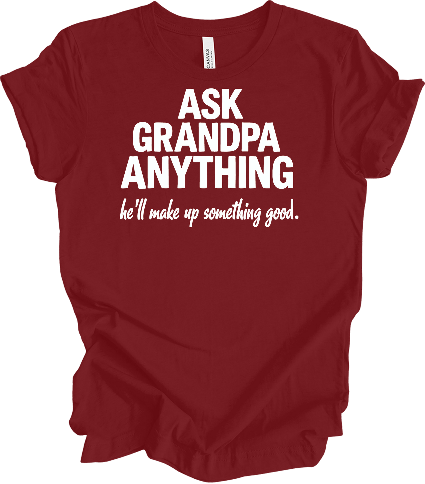 Ask Grandpa Anything T-Shirt in Cardinal