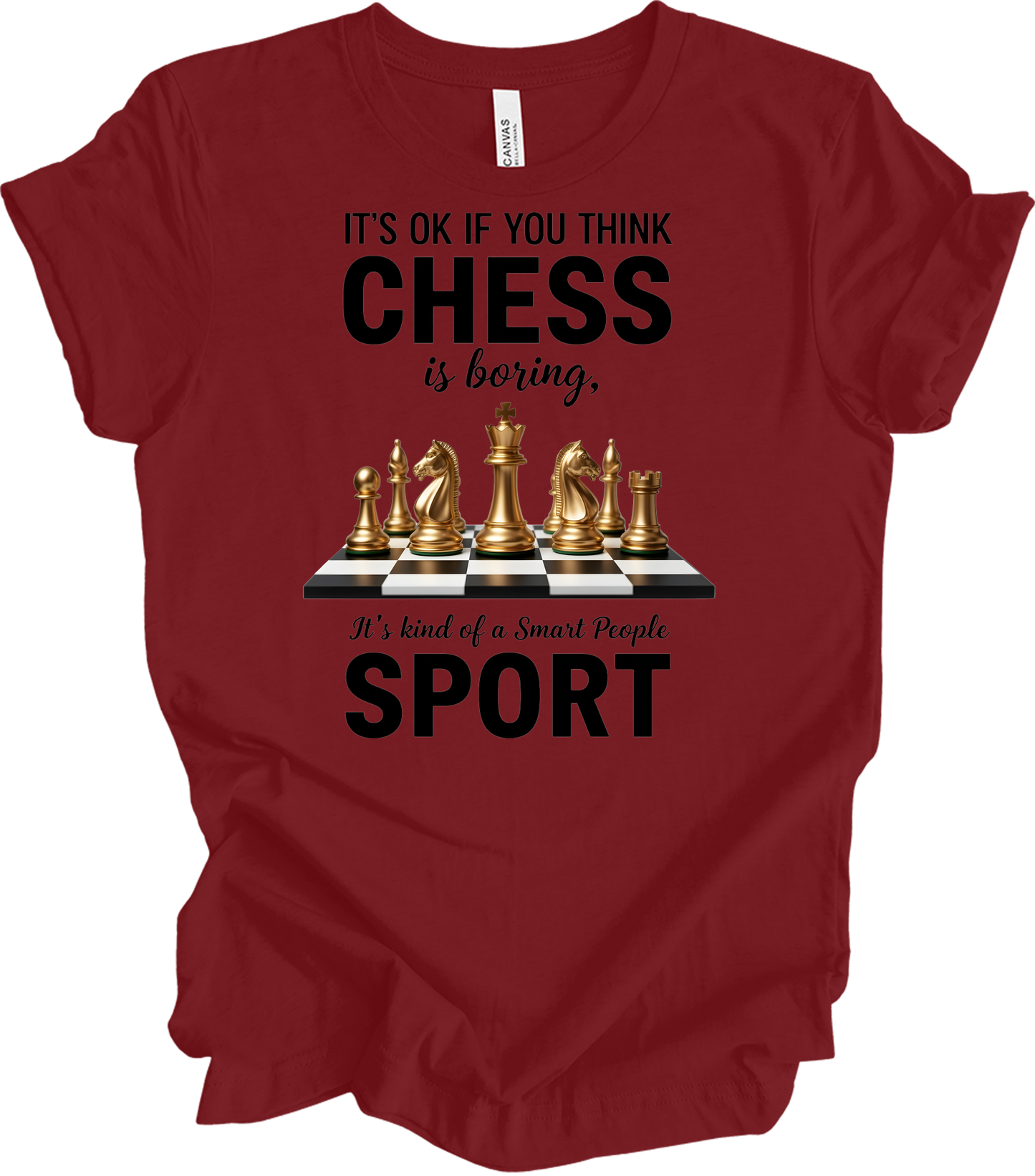 Chess : Checkmate Style T-Shirt in Cardinal