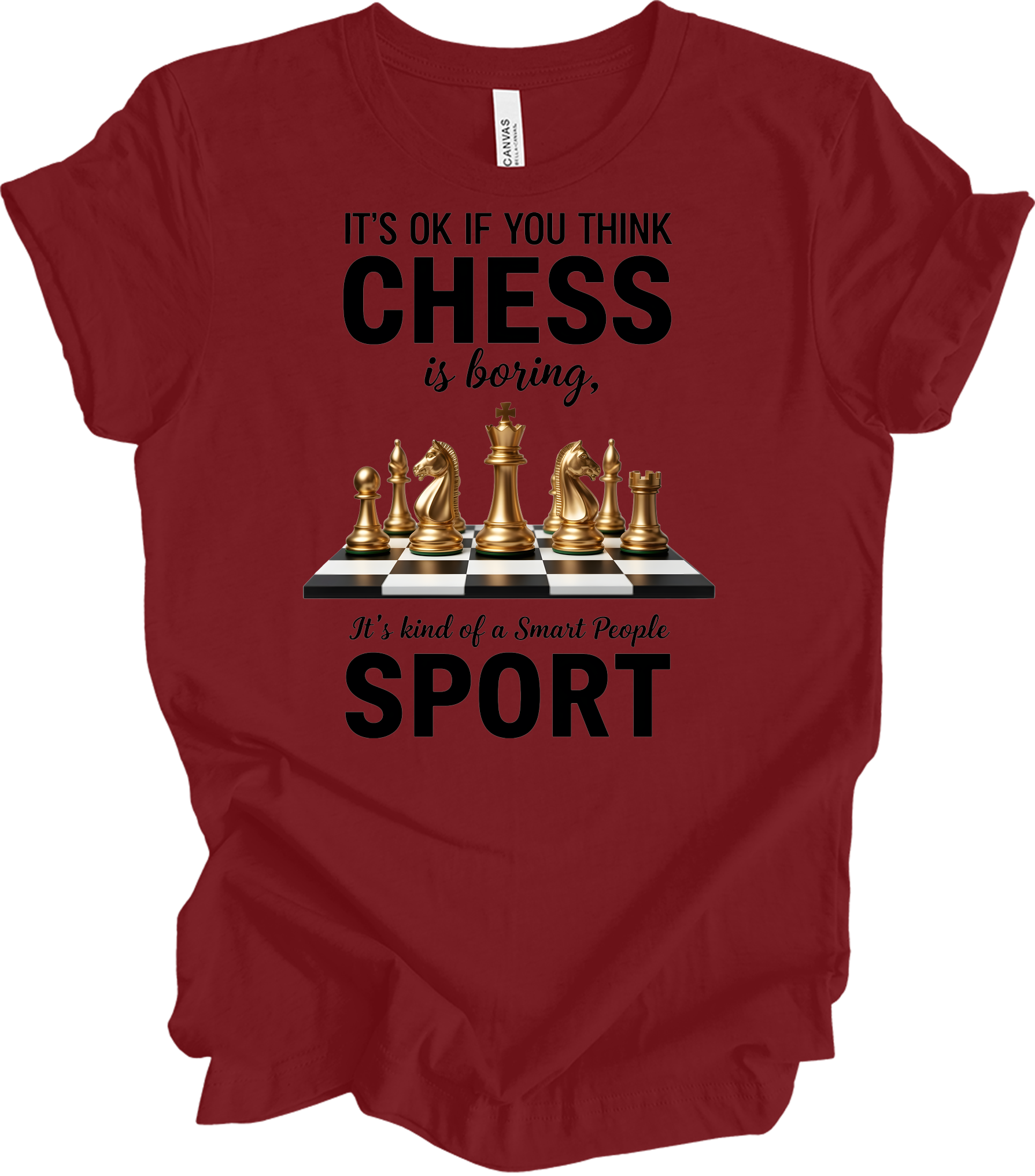 Chess : Checkmate Style T-Shirt in Cardinal