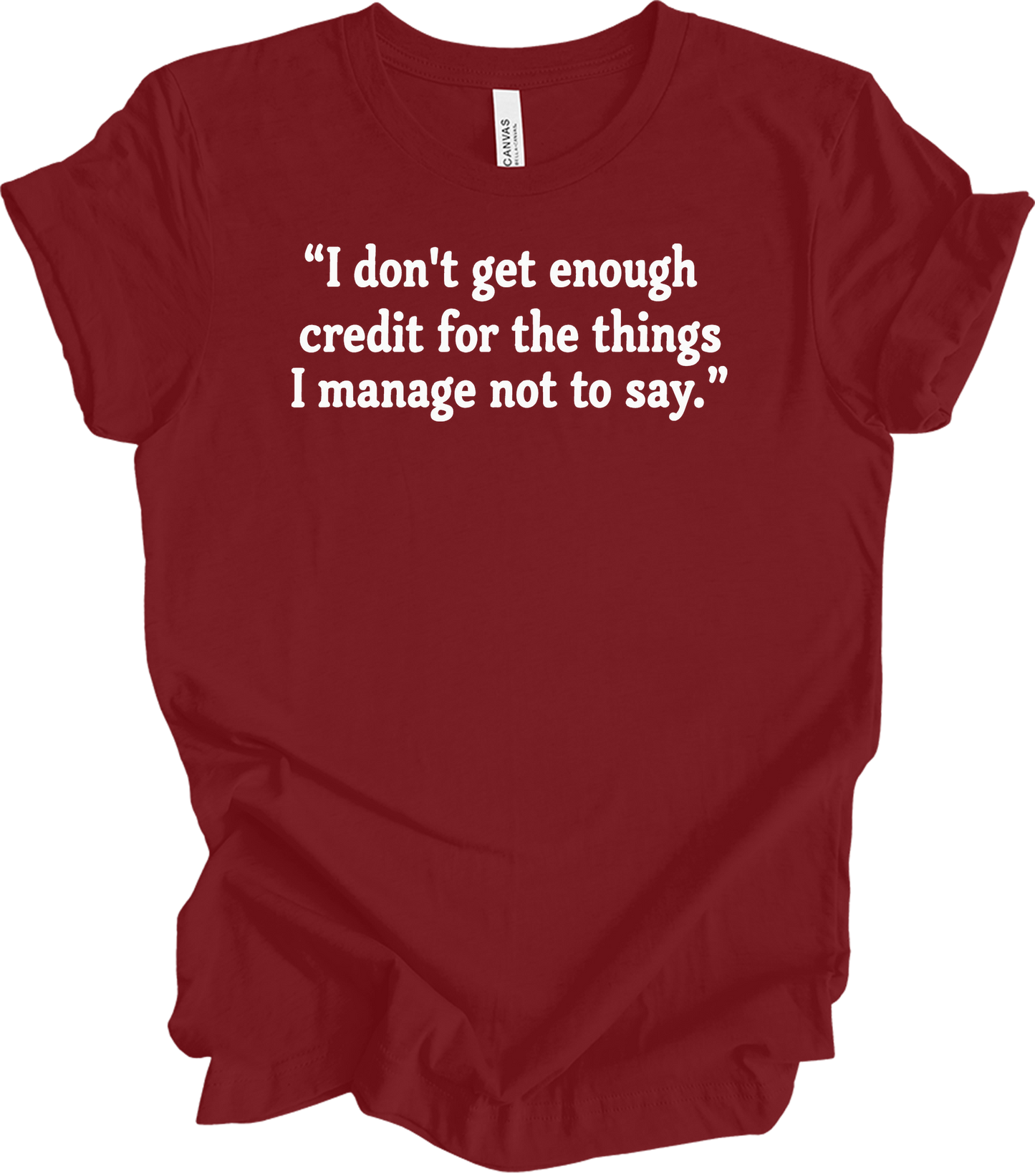 Credit Manager Humor T-Shirt in Cardinal