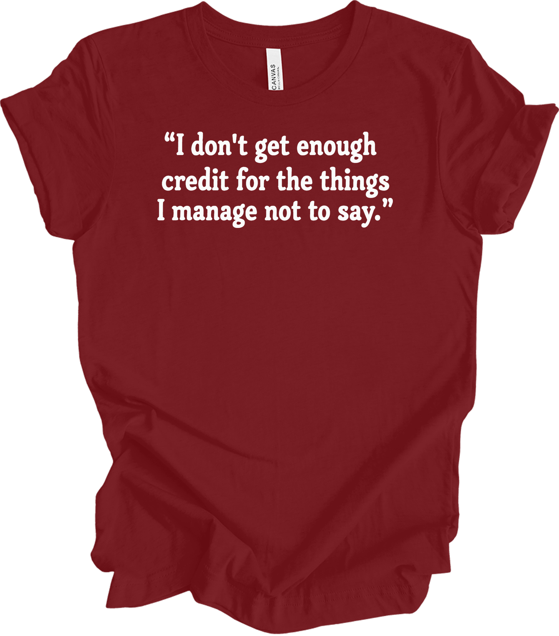 Credit Manager Humor T-Shirt in Cardinal