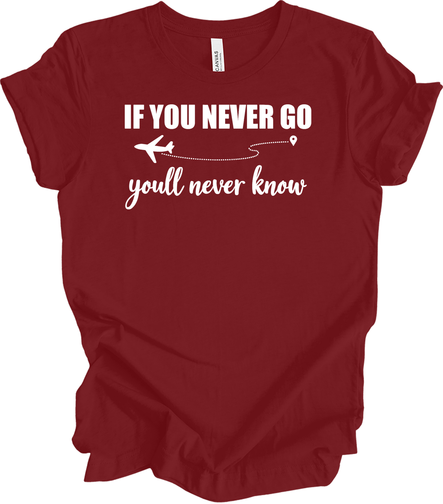 Airplane Mode Travel T-Shirt in Cardinal