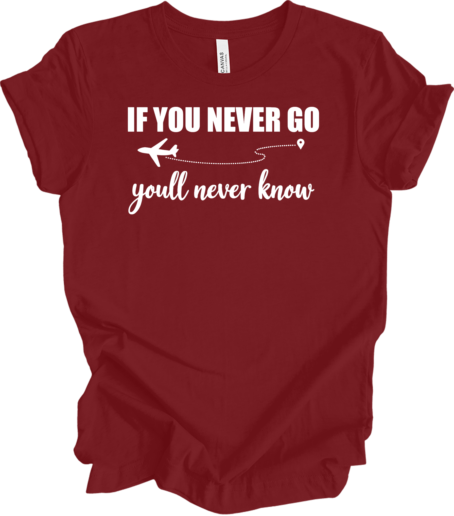 Airplane Mode Travel T-Shirt in Cardinal