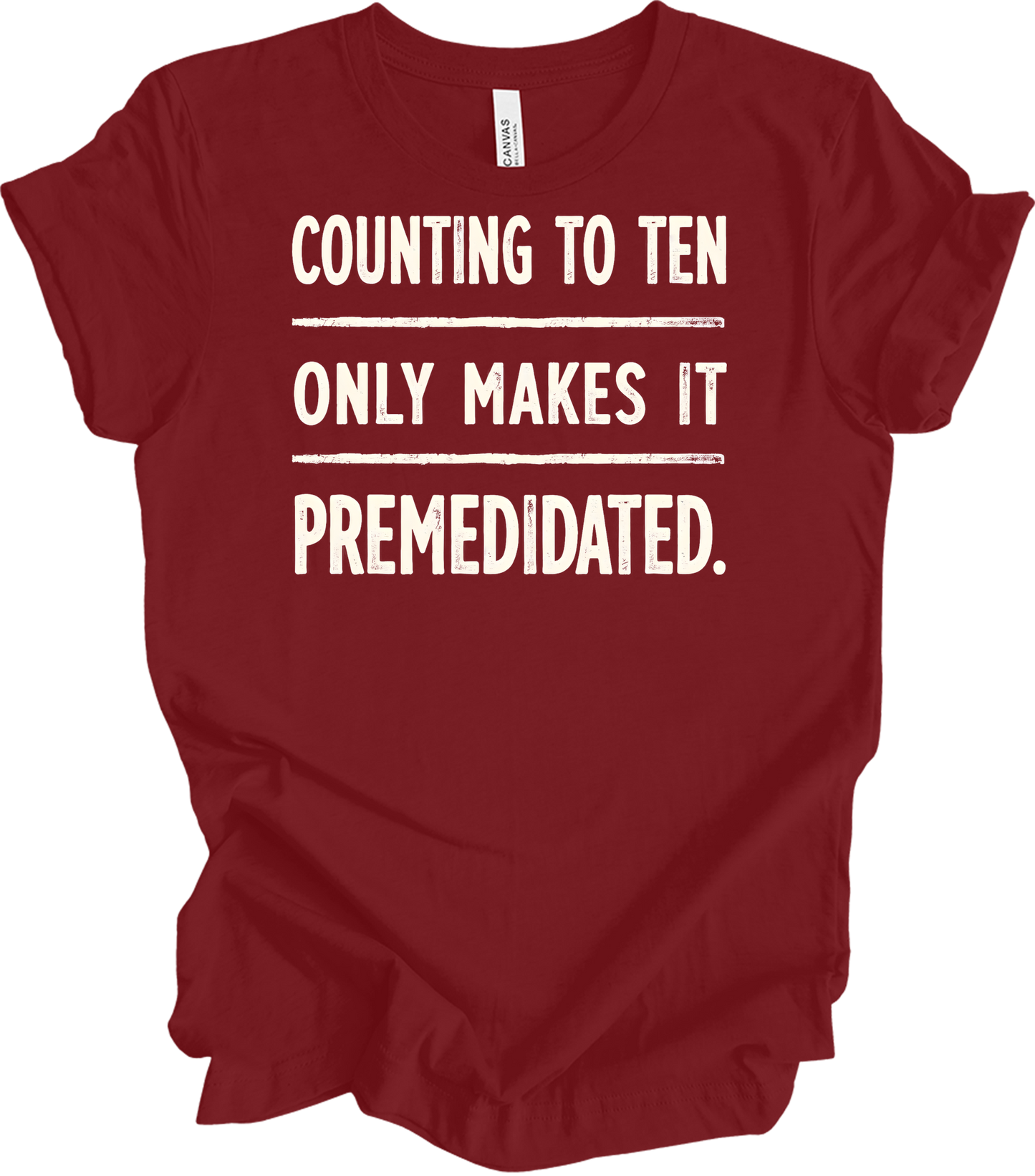 Counting to Ten Funny T-Shirt in Cardinal