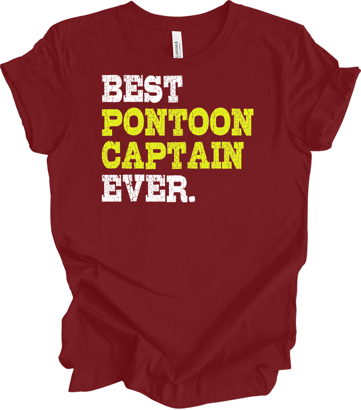 Best Pontoon Captain Ever T-Shirt in Cardinal