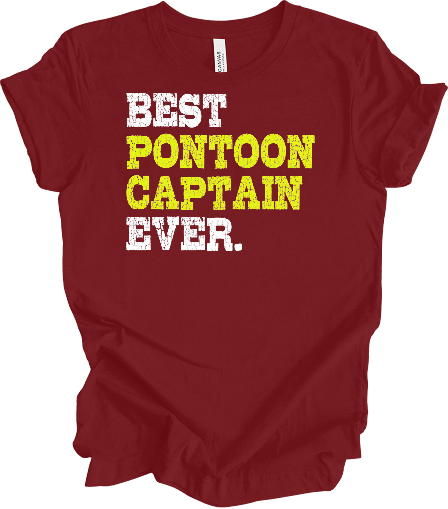 Best Pontoon Captain Ever T-Shirt in Cardinal