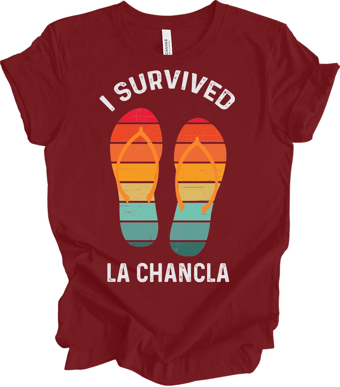 I Survived La Chancla T-Shirt in Cardinal