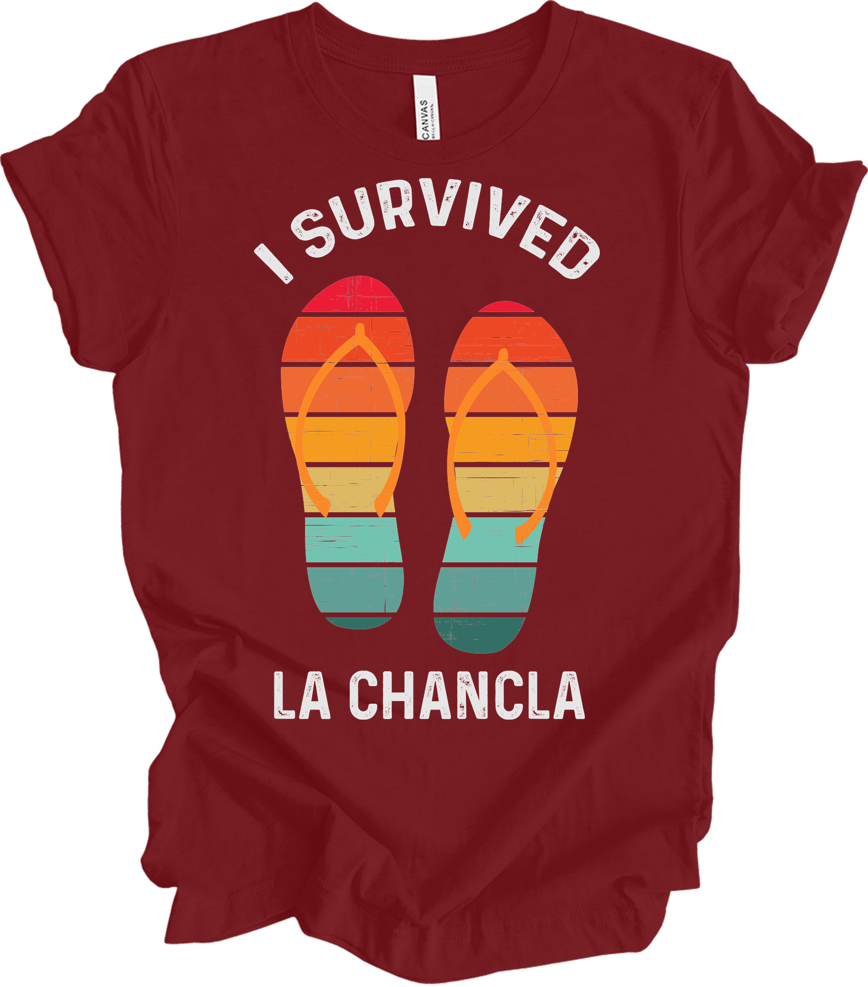 I Survived La Chancla T-Shirt in Cardinal