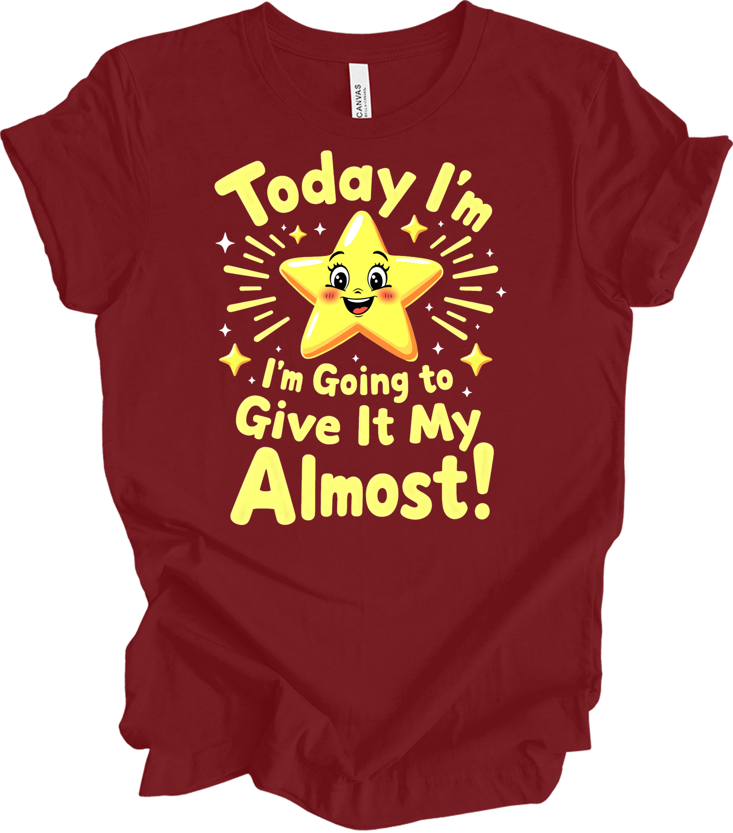 Sarcastic Star : Almost Effort T-Shirt in Cardinal