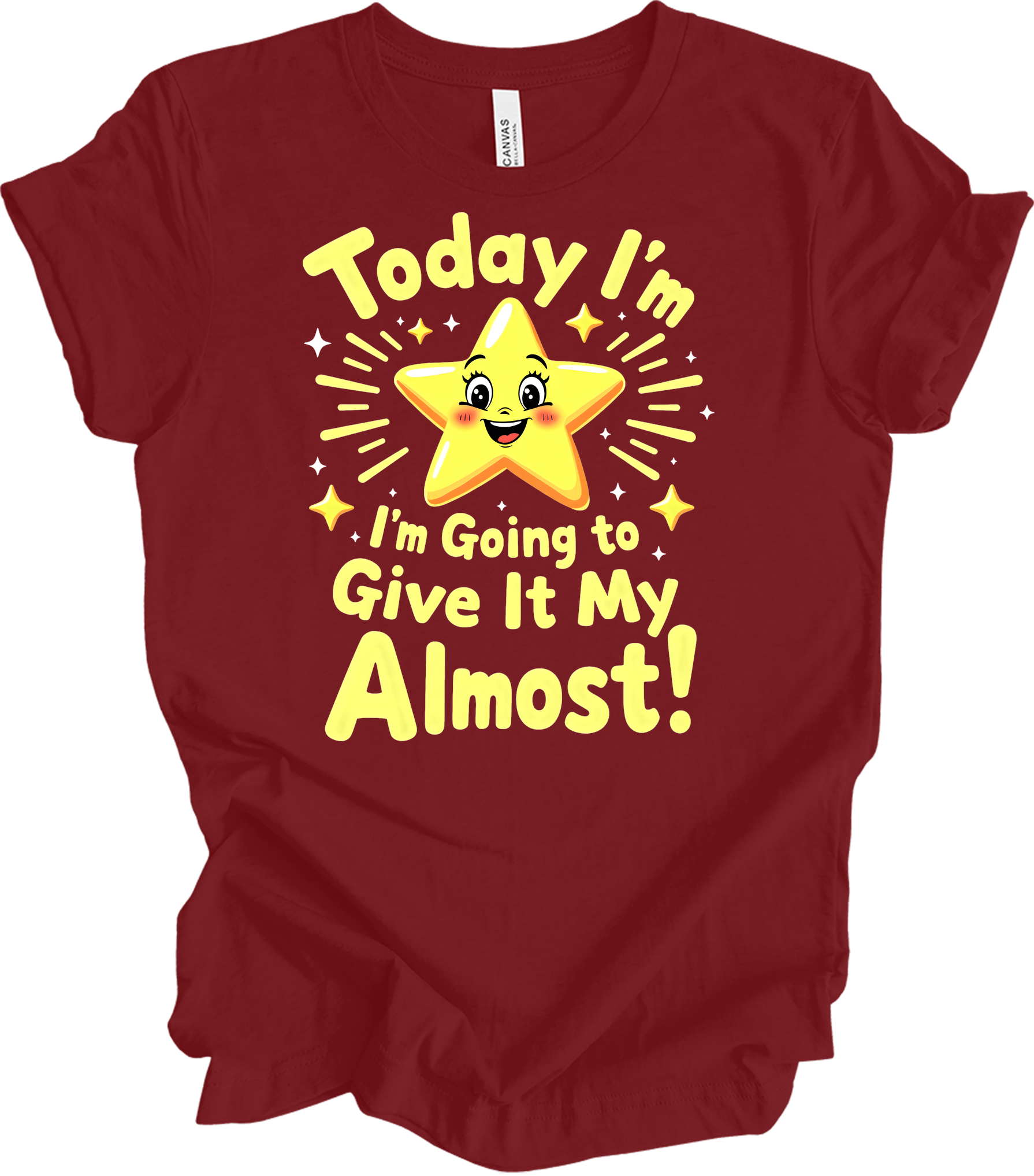 Sarcastic Star : Almost Effort T-Shirt in Cardinal