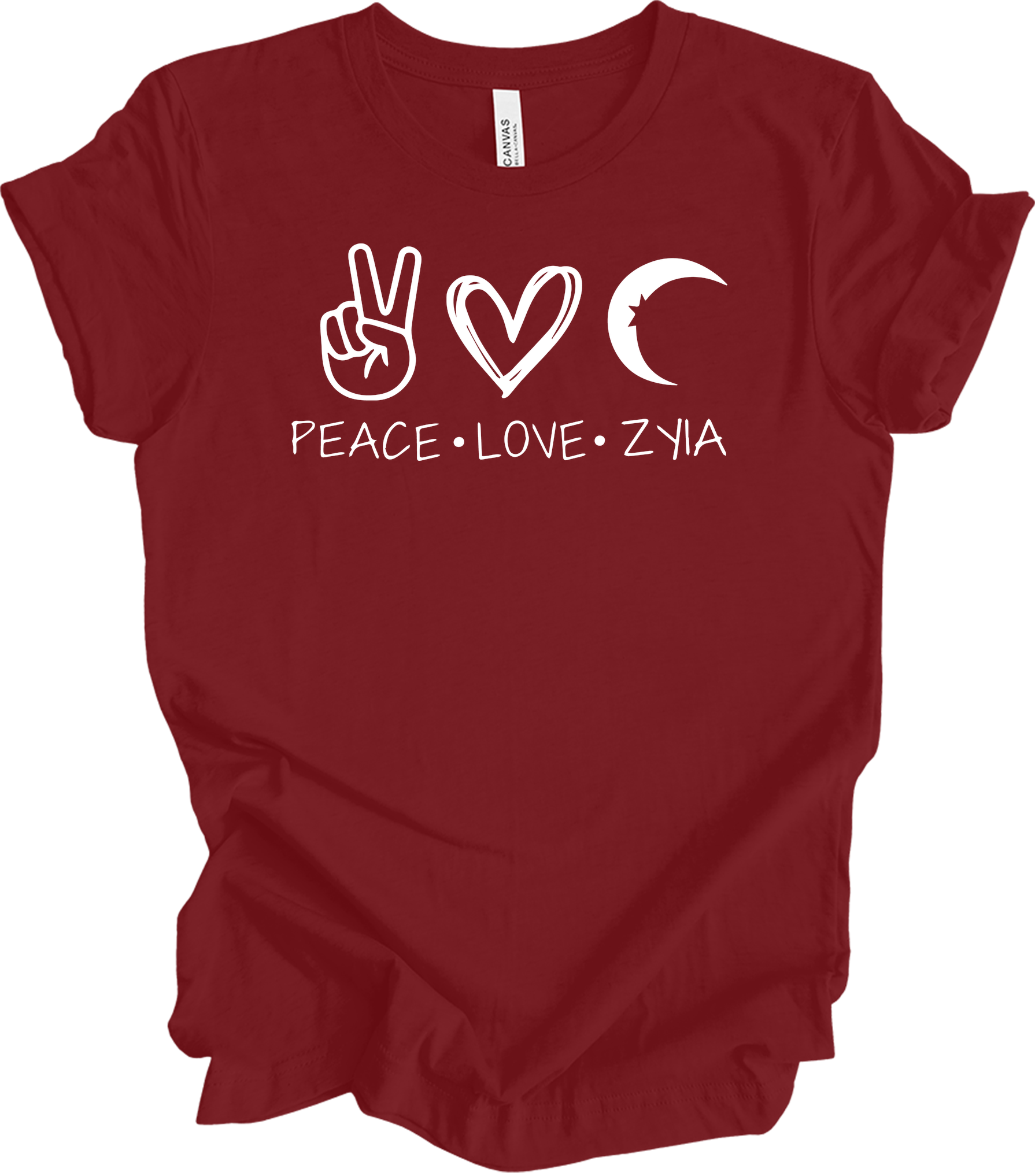 Peace Love Zyia Representative Independent Active Rep T-Shirt in Cardinal