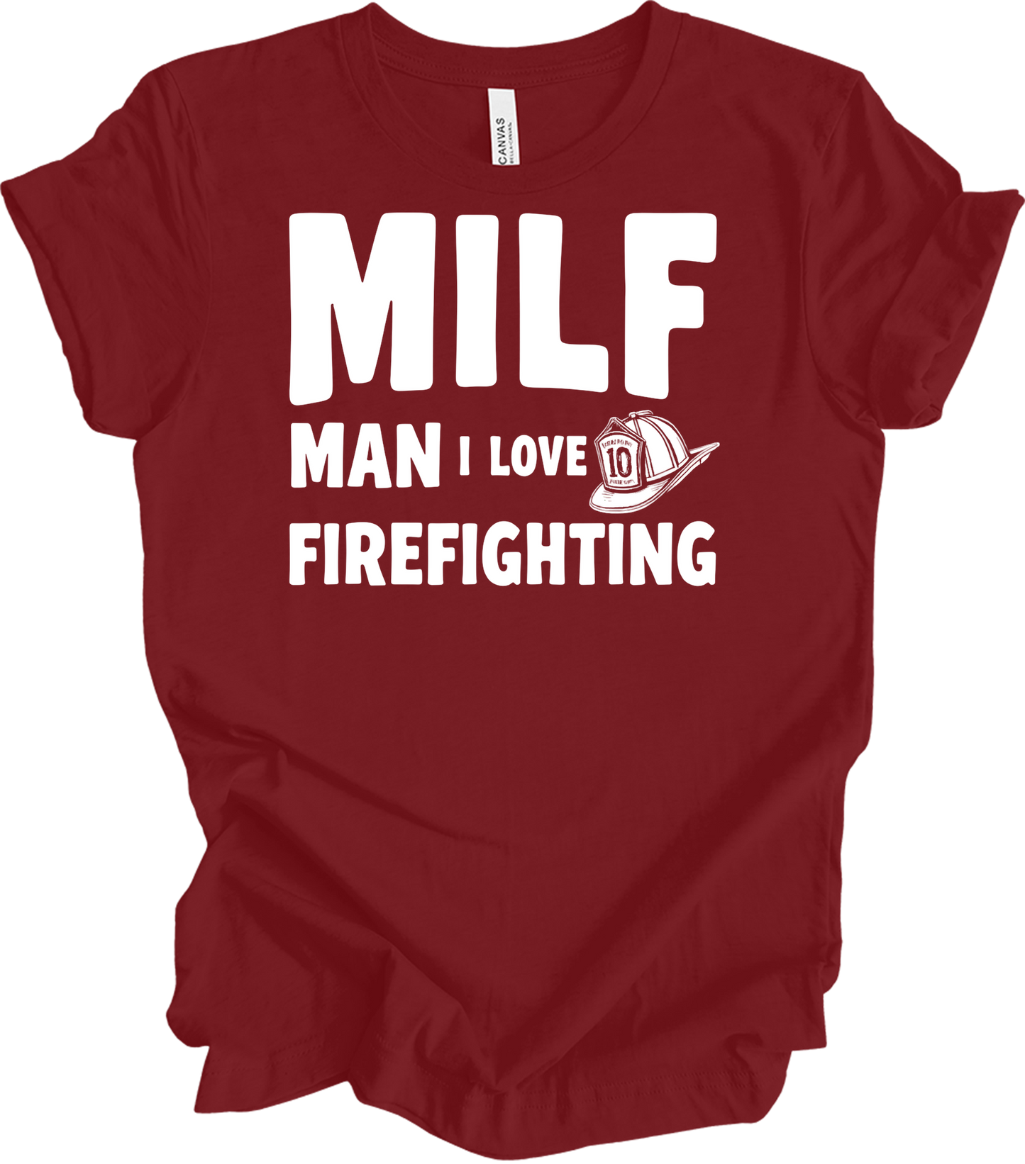 MILF Man I Love Firefighting T-Shirt in Cardinal