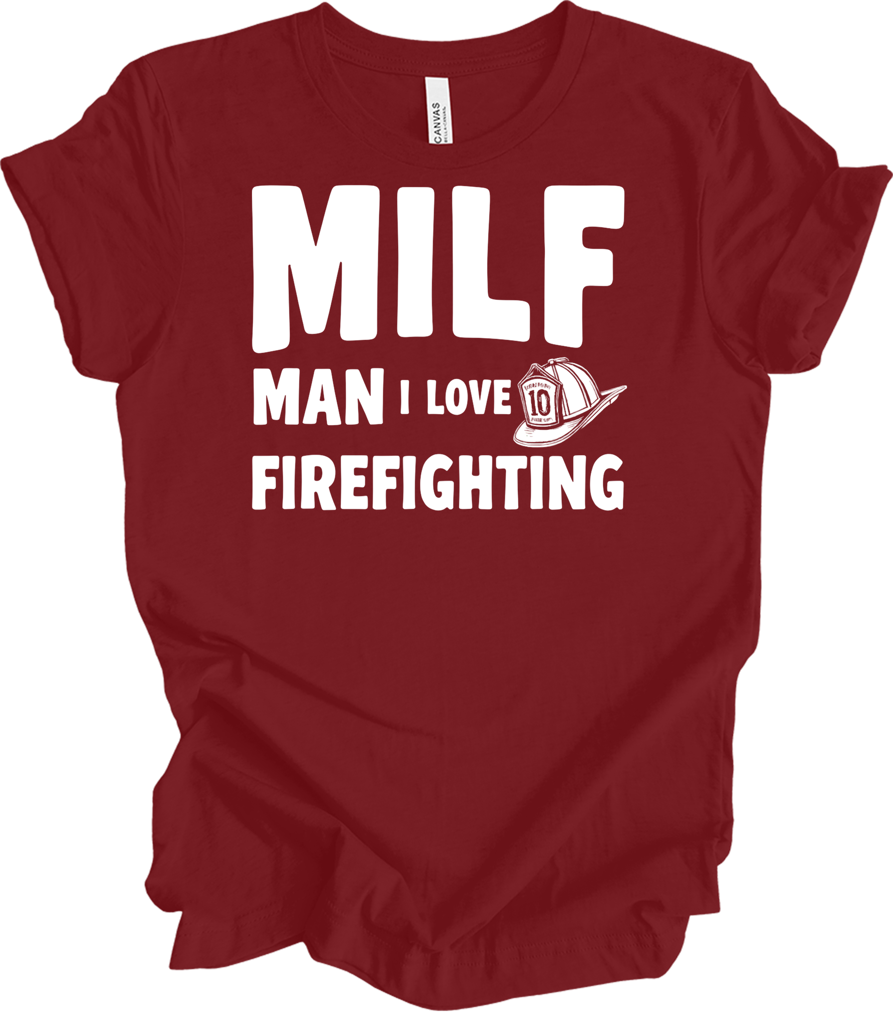MILF Man I Love Firefighting T-Shirt in Cardinal