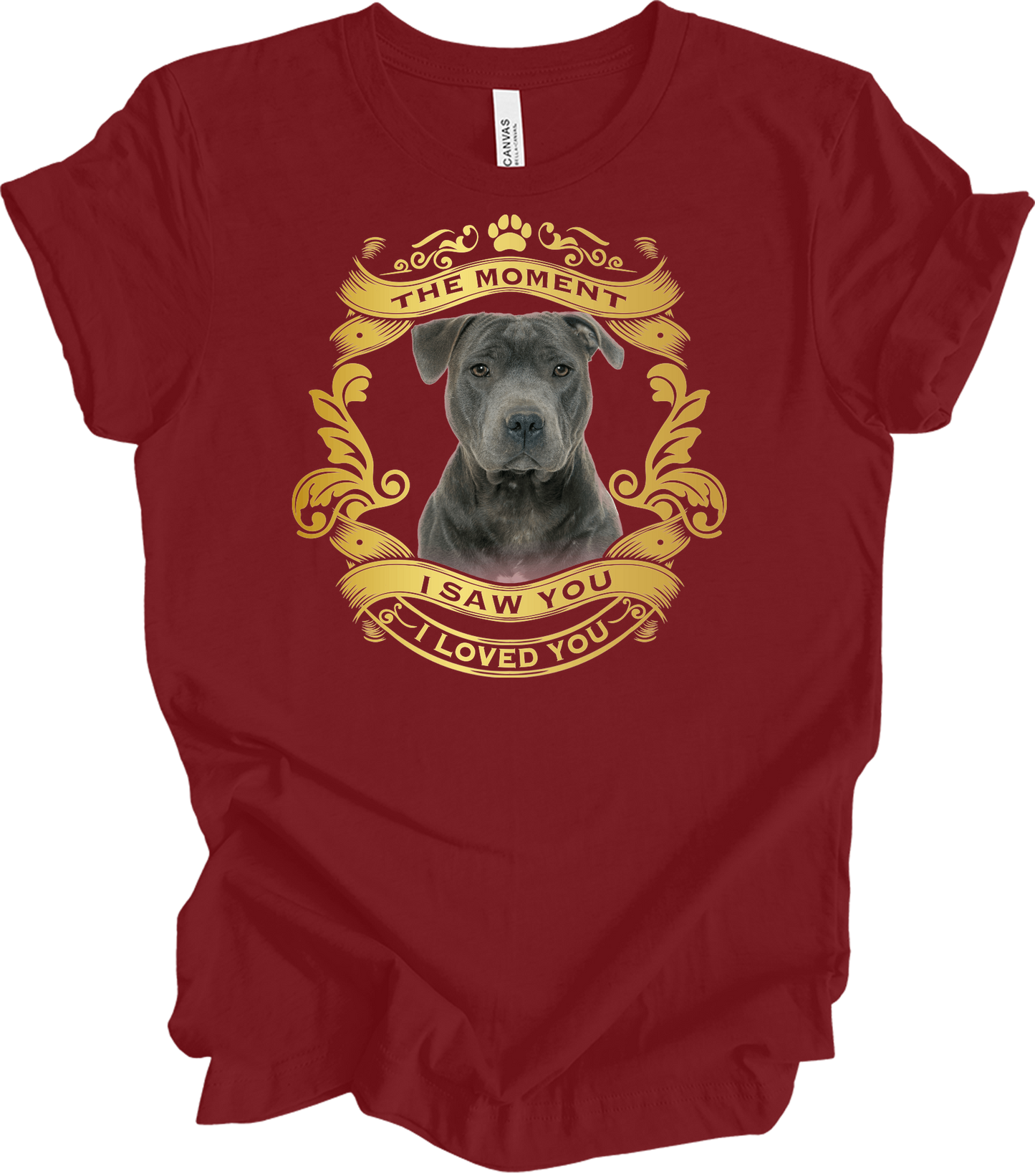 Pitbull Dog Lover T-Shirt in Cardinal