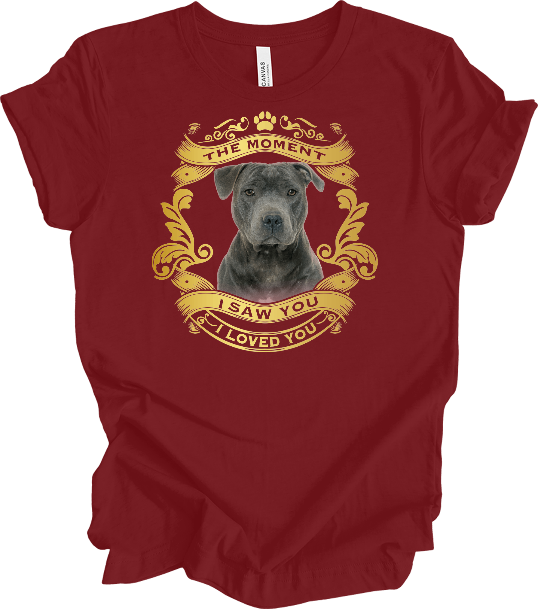 Pitbull Dog Lover T-Shirt in Cardinal