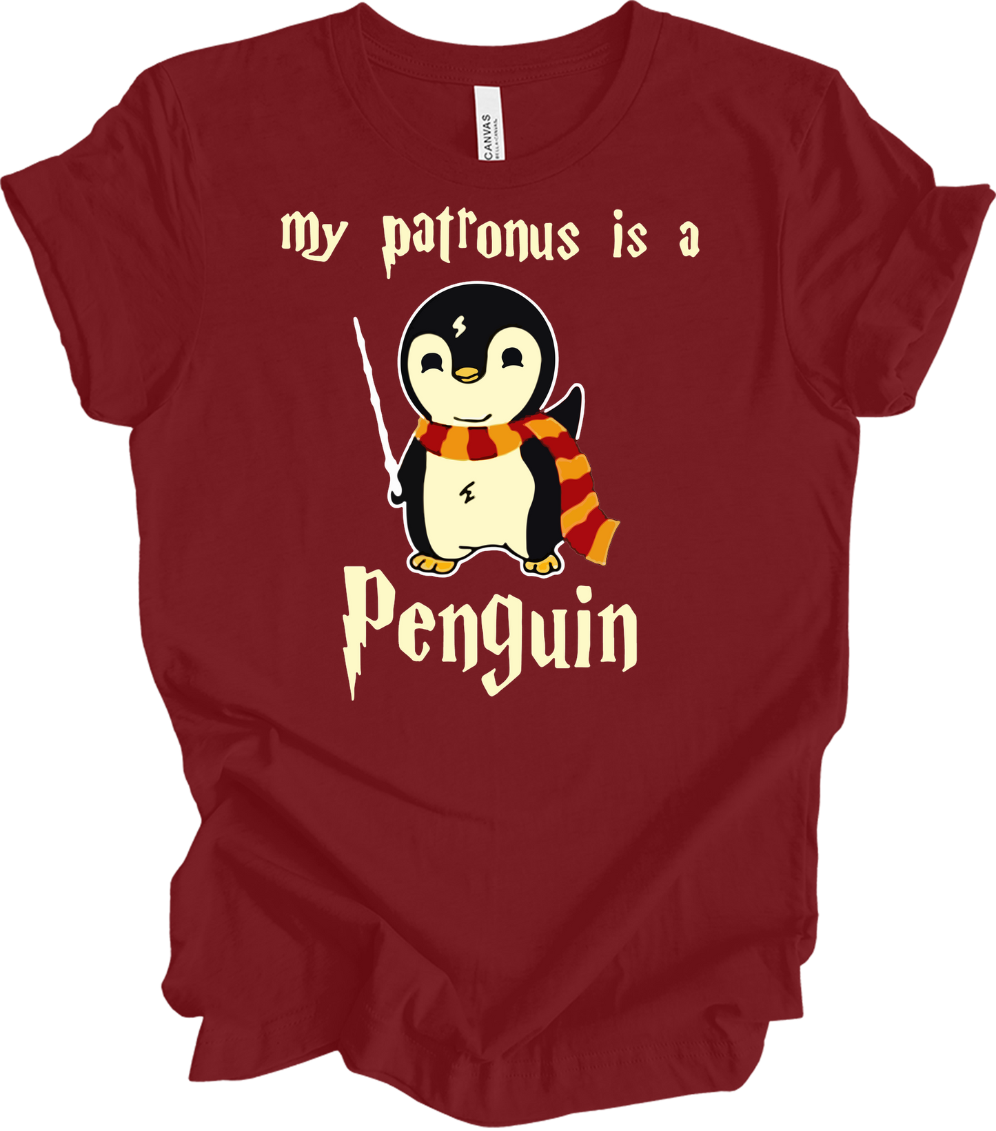 My Patronus Is A Penguin T-Shirt in Cardinal