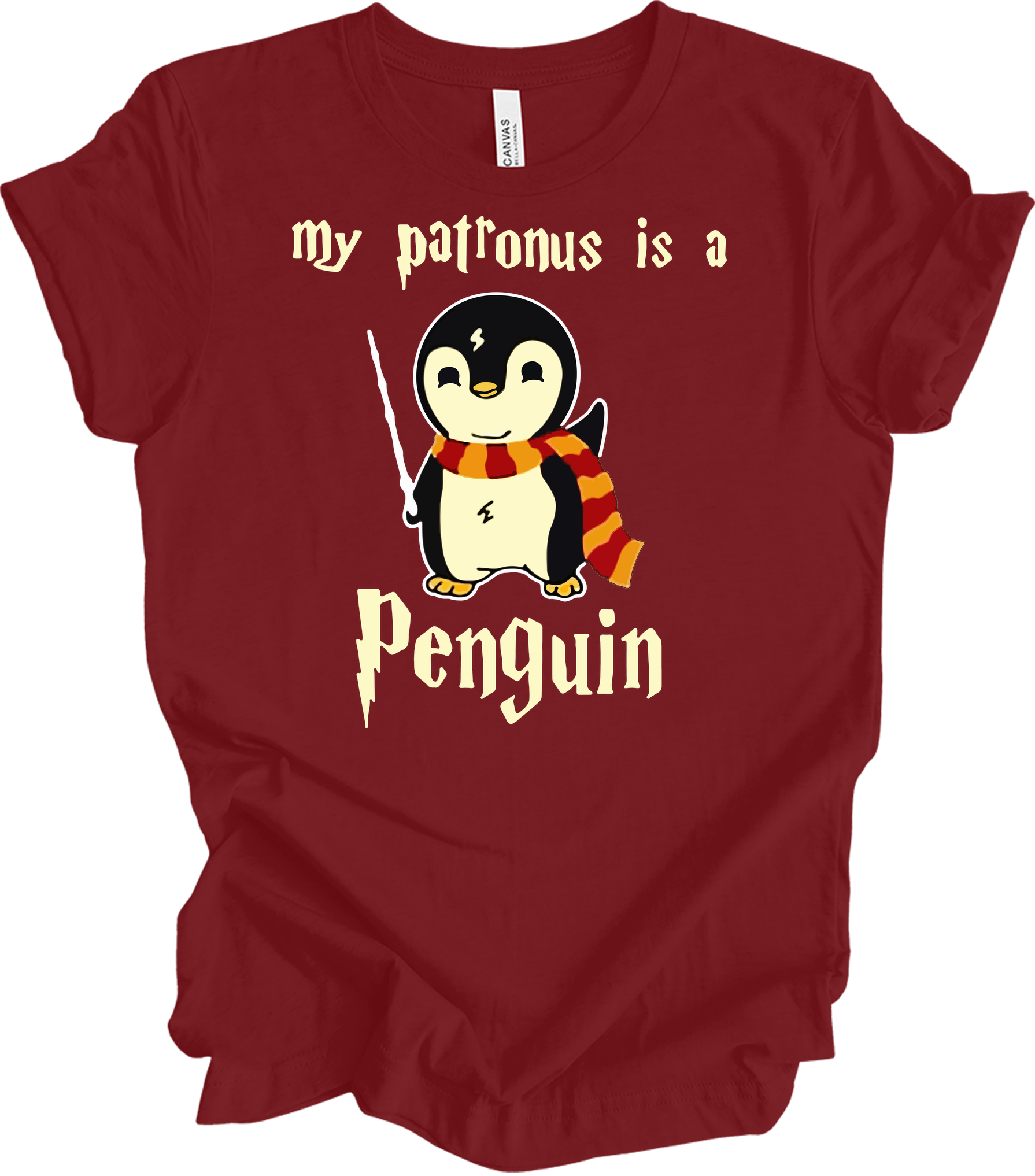 My Patronus Is A Penguin T-Shirt in Cardinal