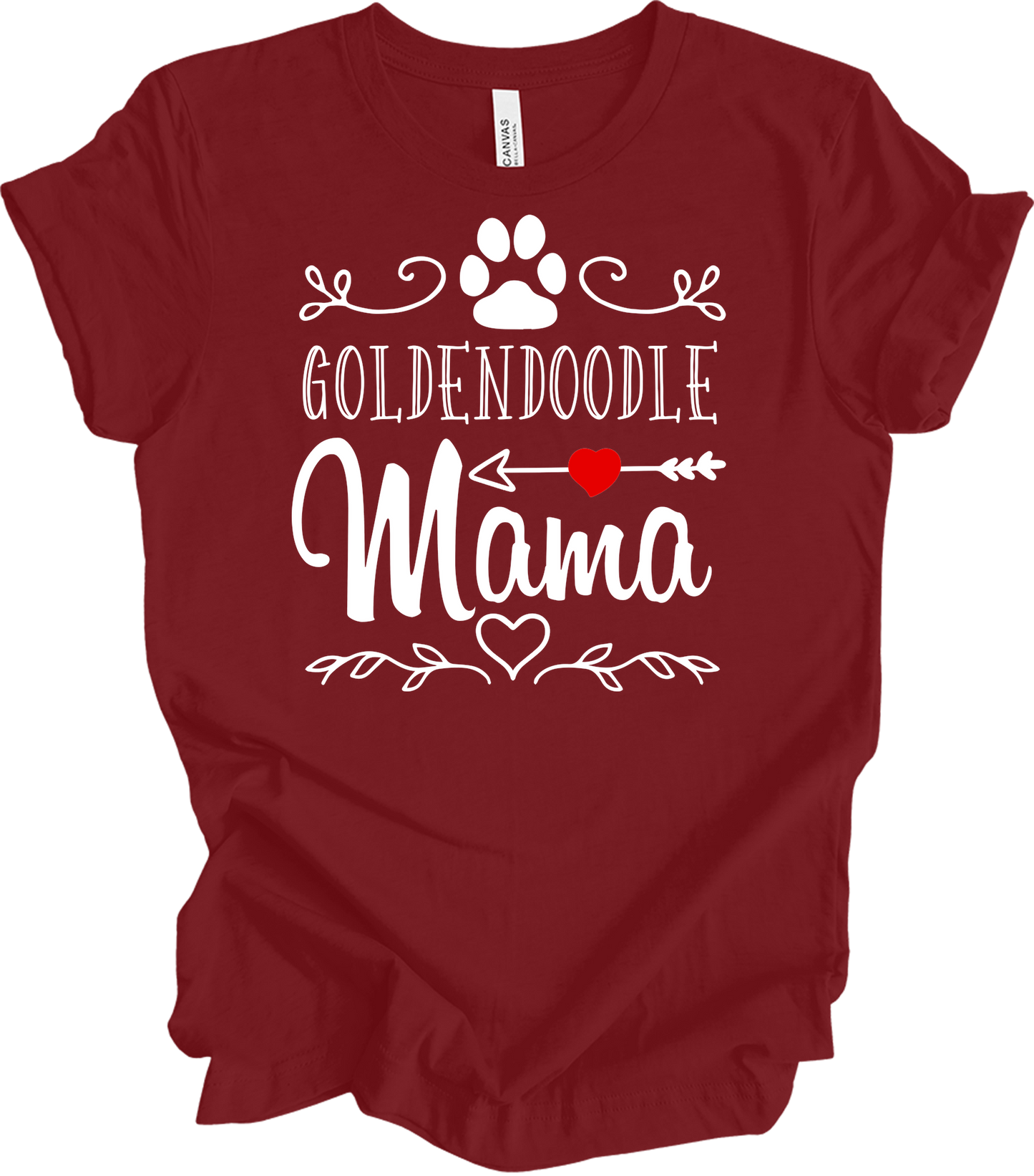 Goldendoodle Mama - Dog Lover Gift T-Shirt in Cardinal