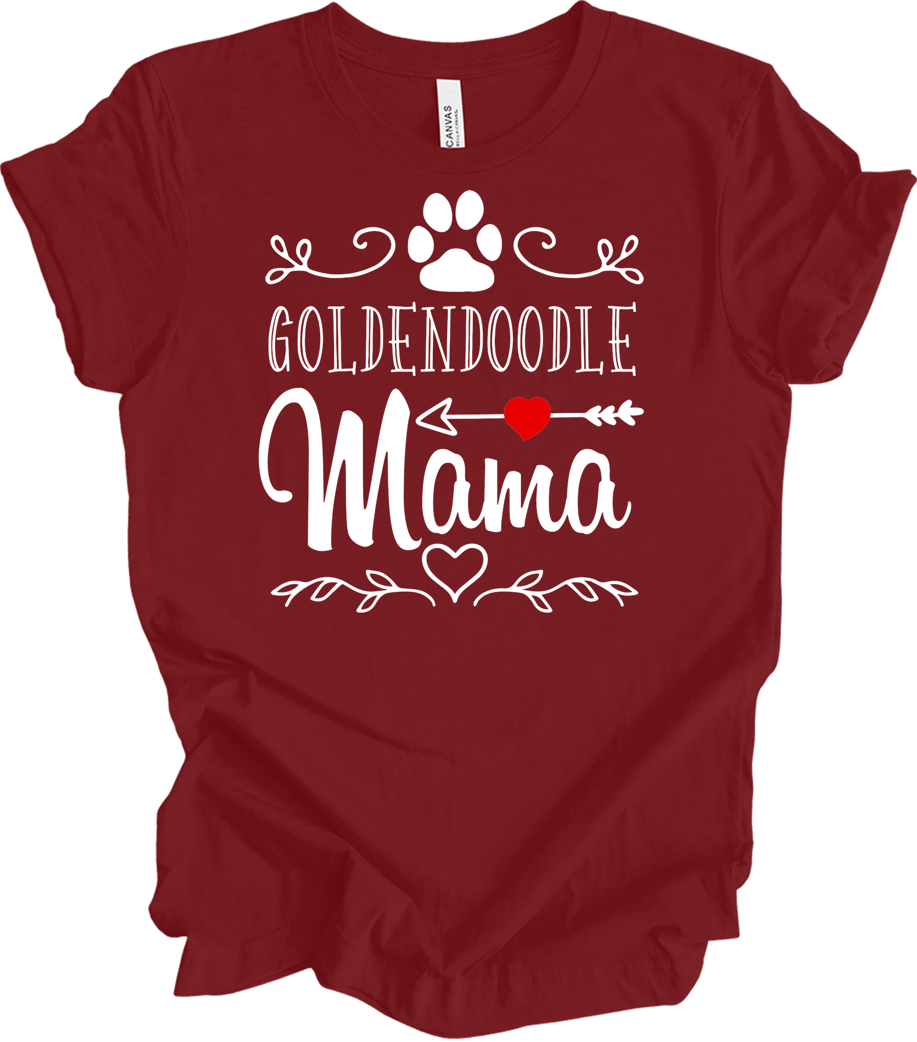 Goldendoodle Mama - Dog Lover Gift T-Shirt in Cardinal