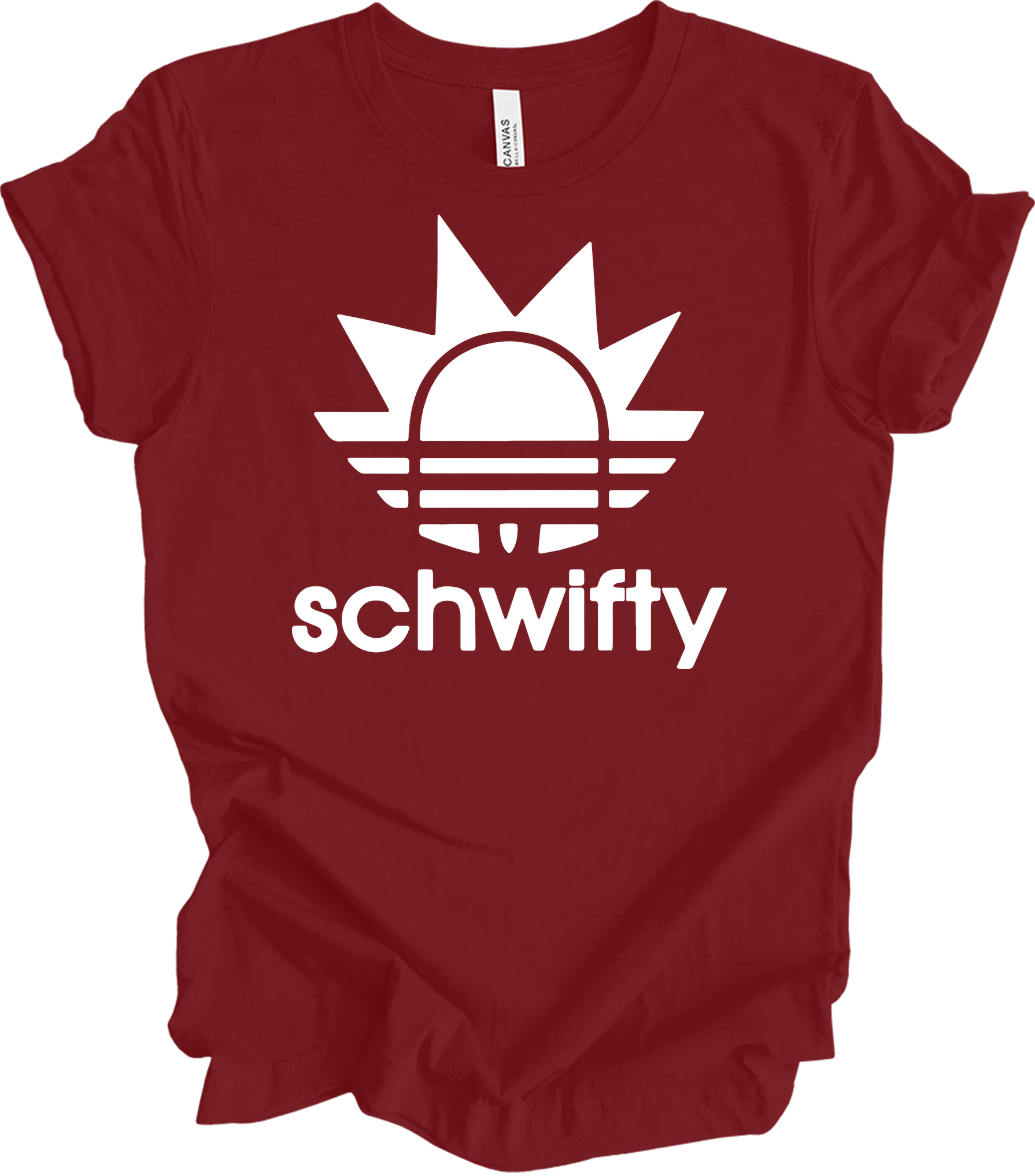 Schwifty Logo Parody T-Shirt in Cardinal