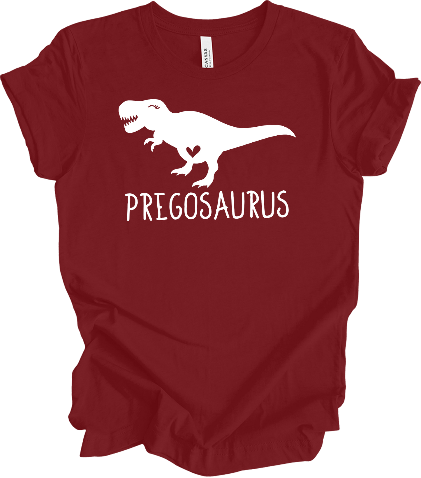 Pregosaurus Pregnancy T-Shirt in Cardinal