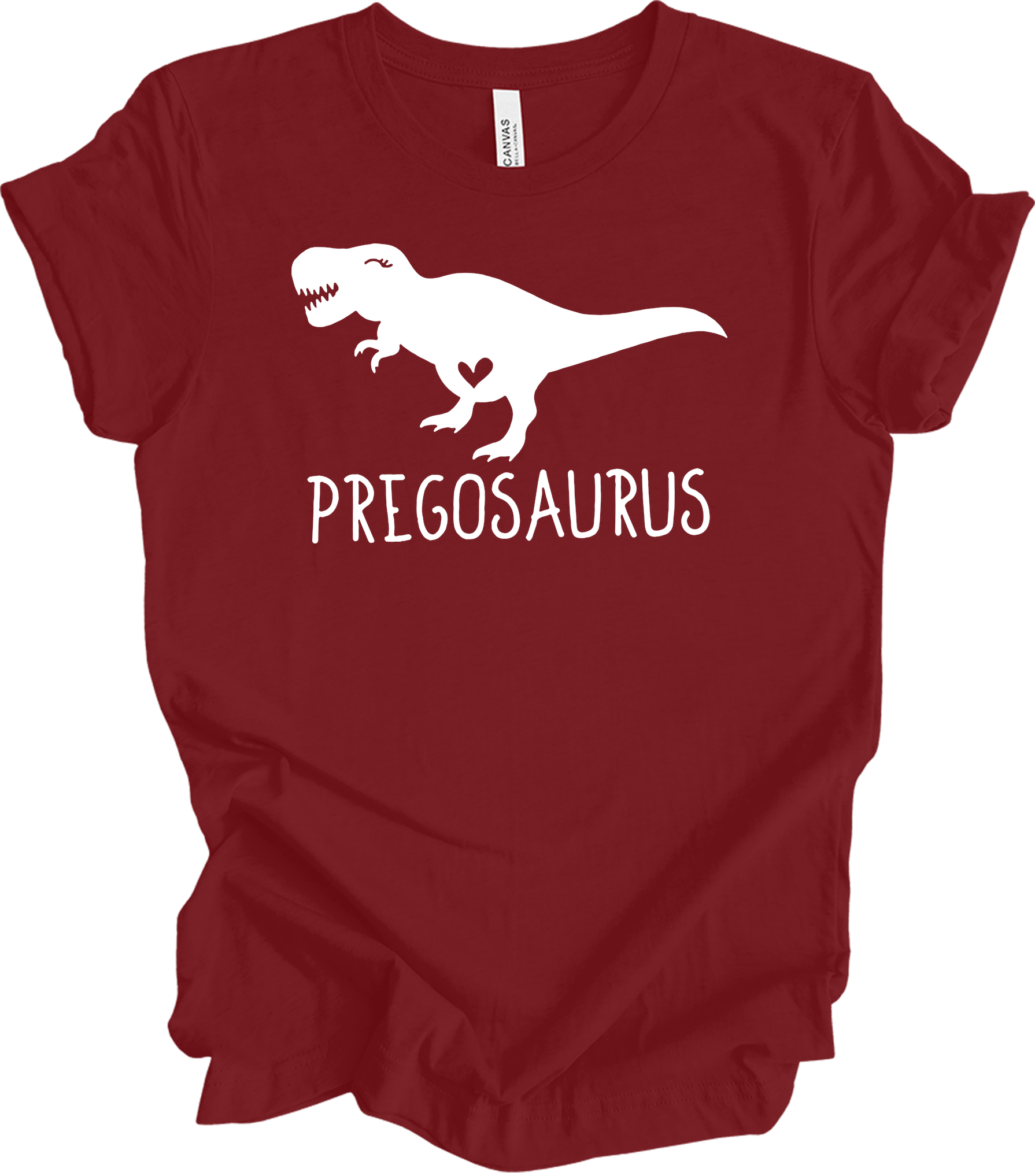 Pregosaurus Pregnancy T-Shirt in Cardinal