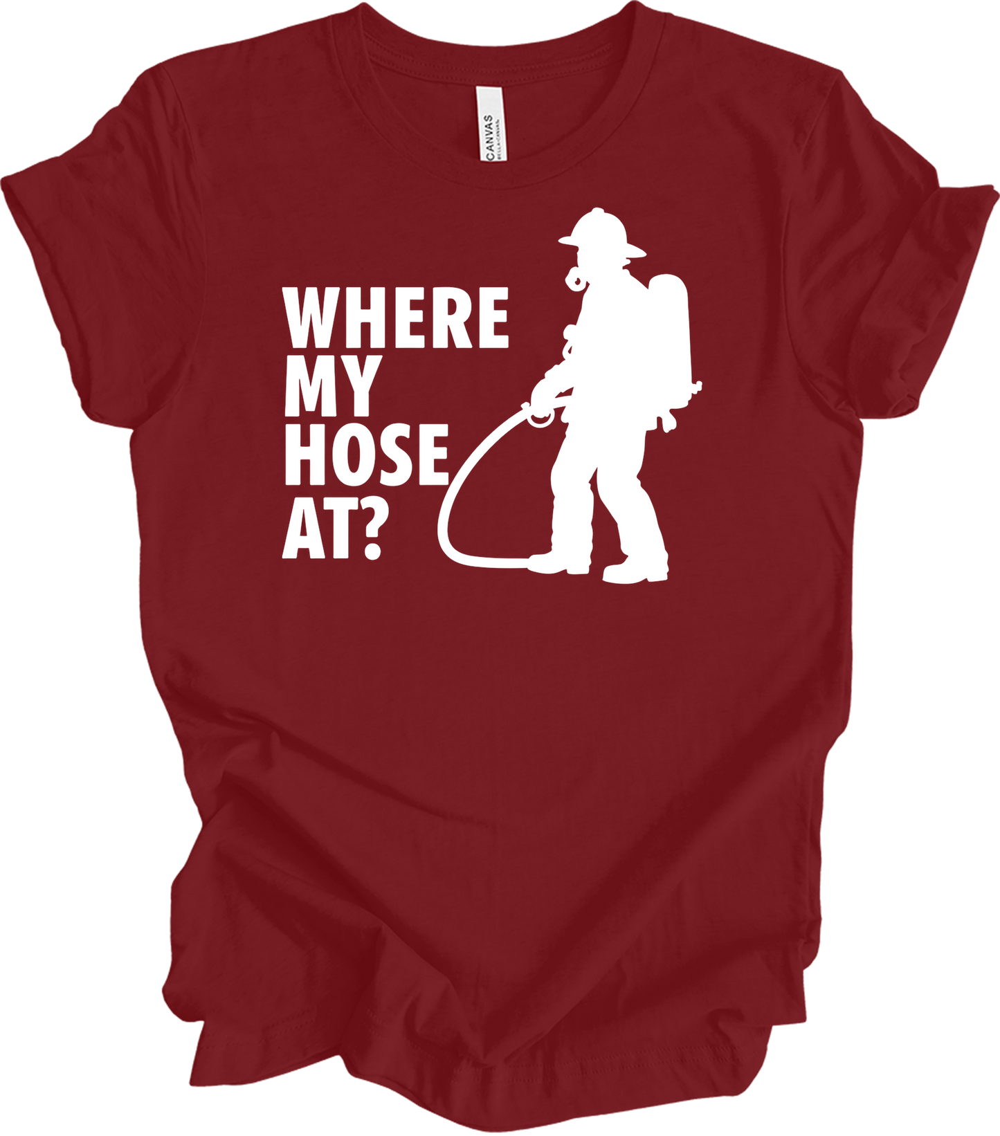 Where My Hose At? Unisex T-Shirt in Cardinal