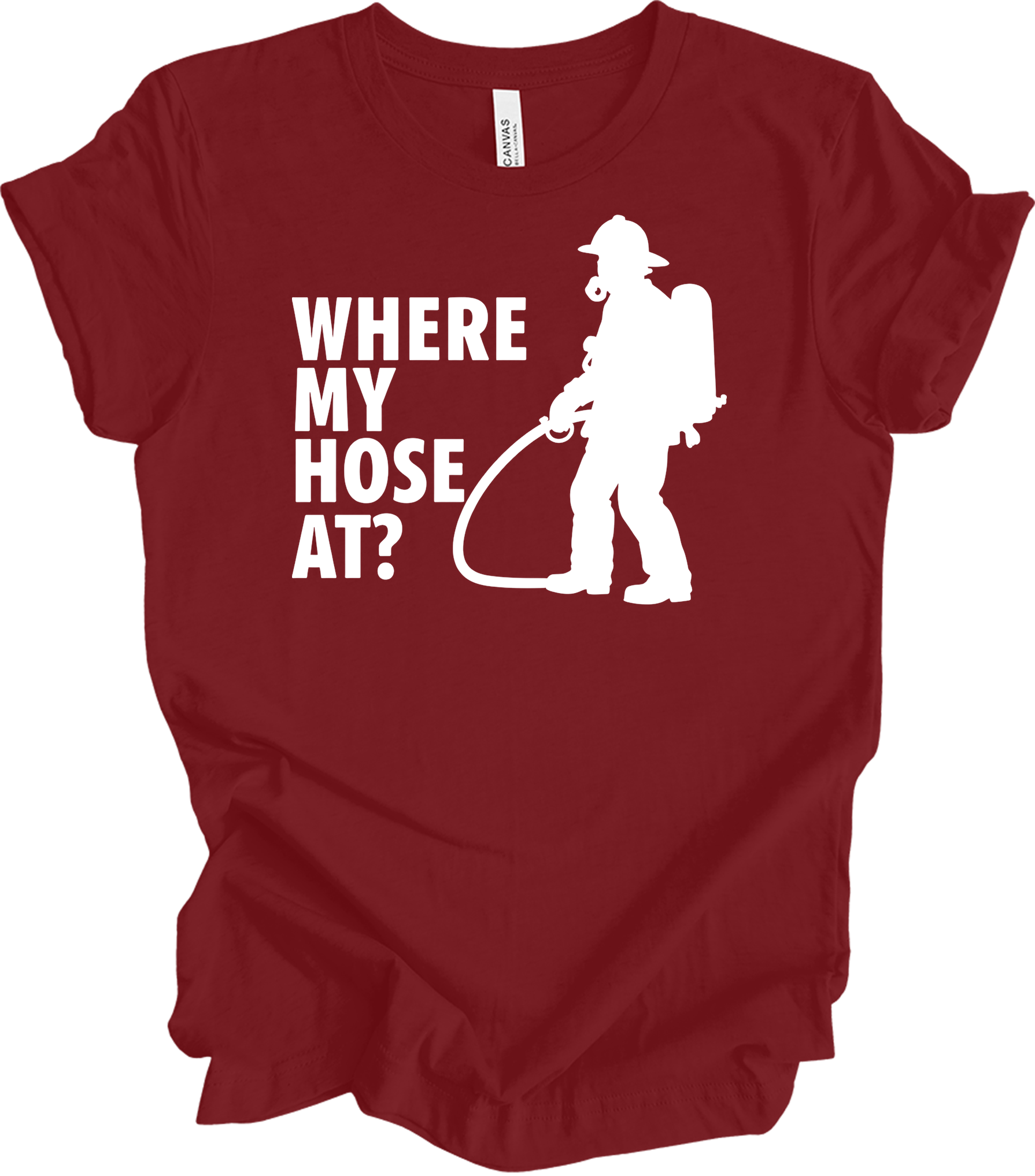 Where My Hose At? Unisex T-Shirt in Cardinal