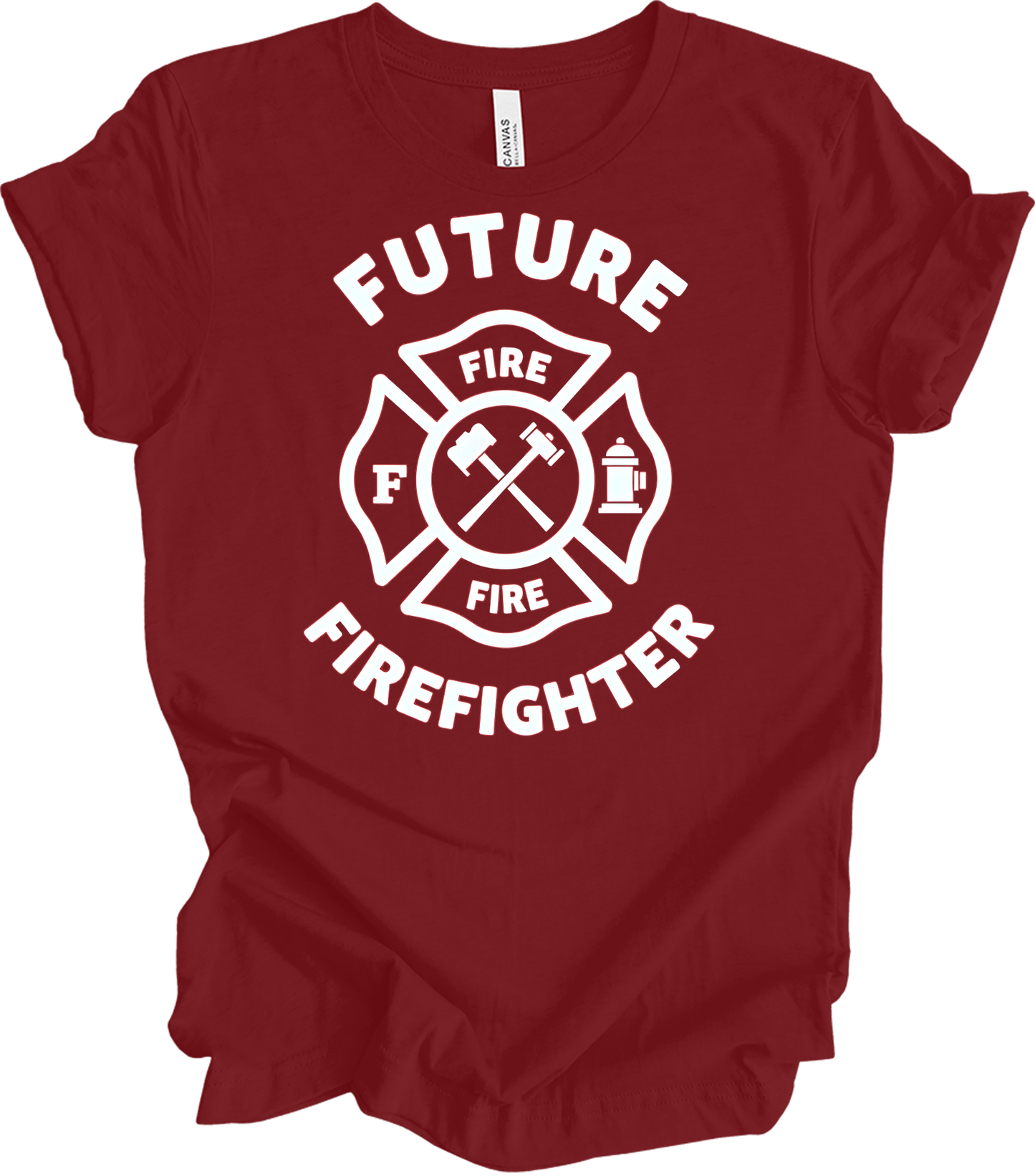 Future Firefighter - Fire Dept Emblem T-Shirt in Cardinal