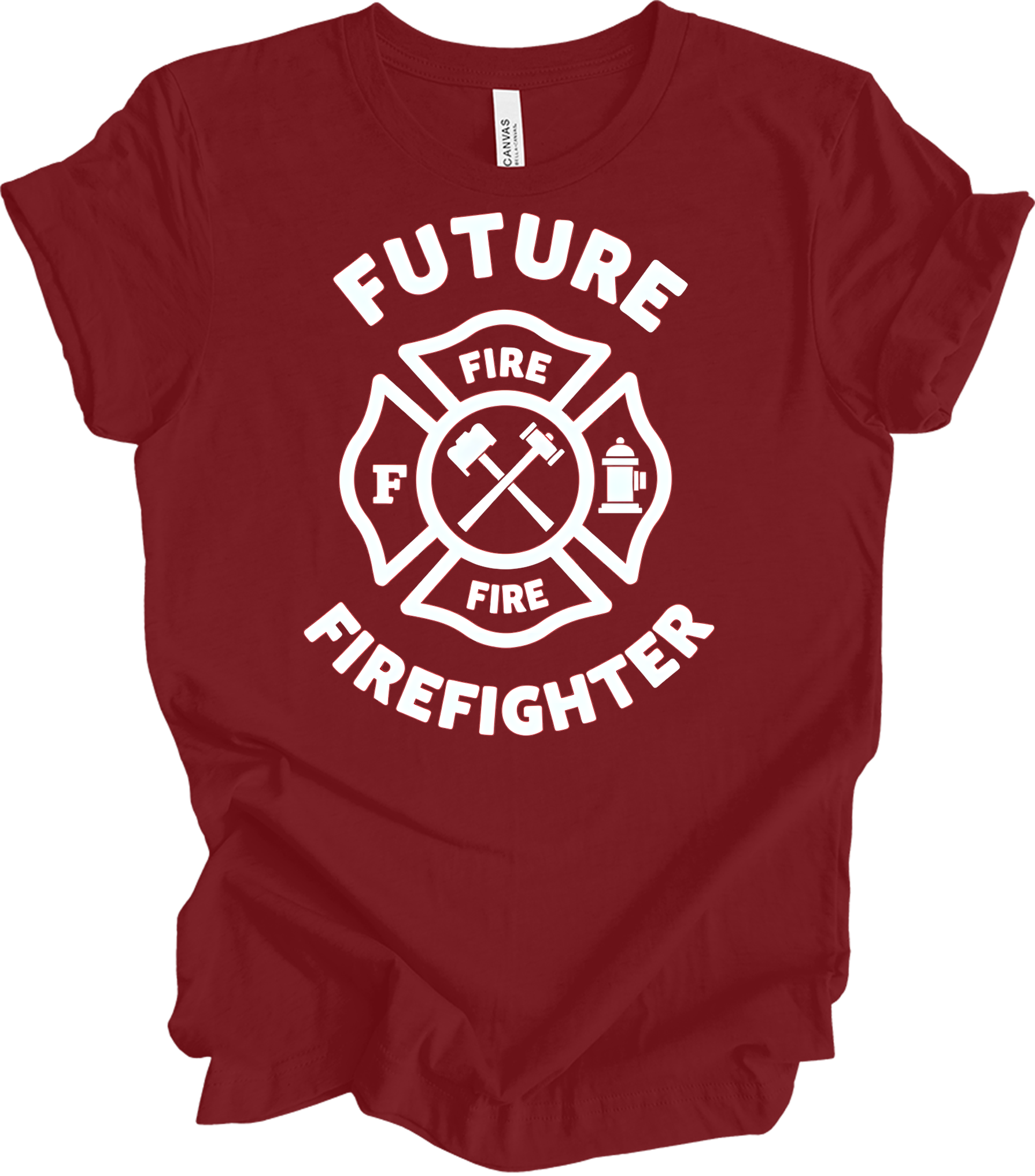 Future Firefighter - Fire Dept Emblem T-Shirt in Cardinal