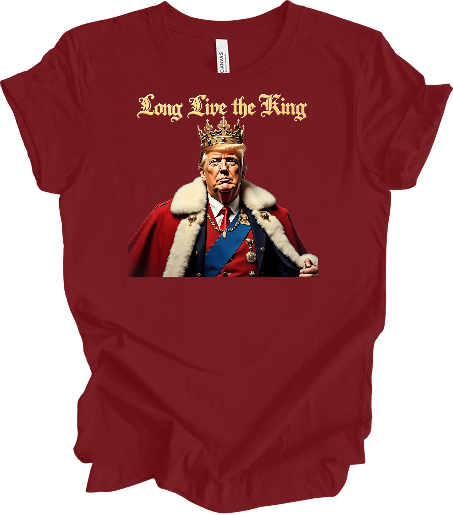 Trump King - Long Live the King T-Shirt in Cardinal